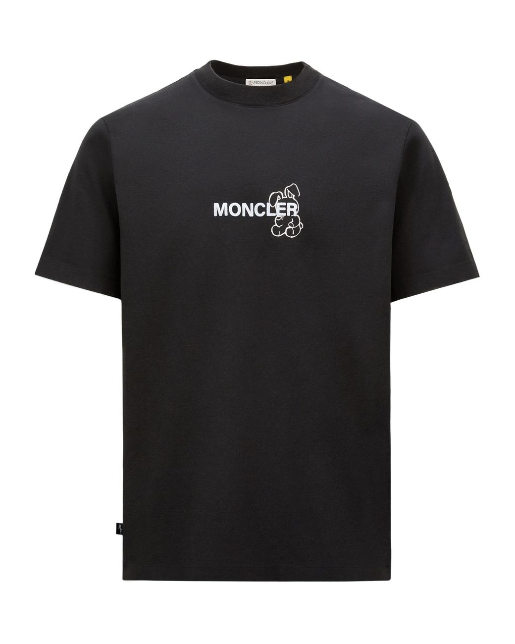 ★MONCLER × FRGMT★cartoon ロゴ コットン Tシャツ Moncler X Frgmt Cartoon Logo Cotton T-Shirt in Black for Men