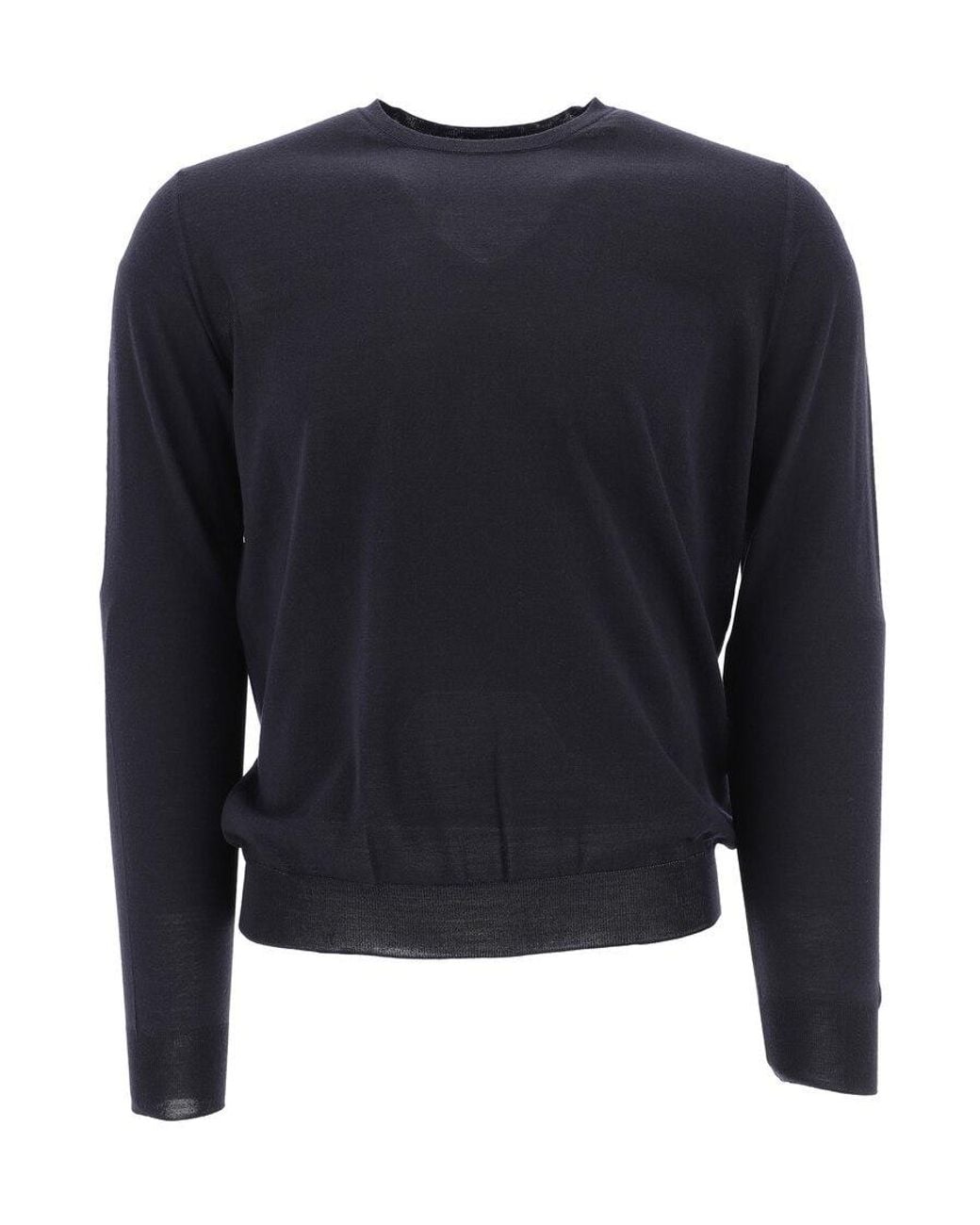 Drumohr Blue Crew Neck Knit Sweater for men