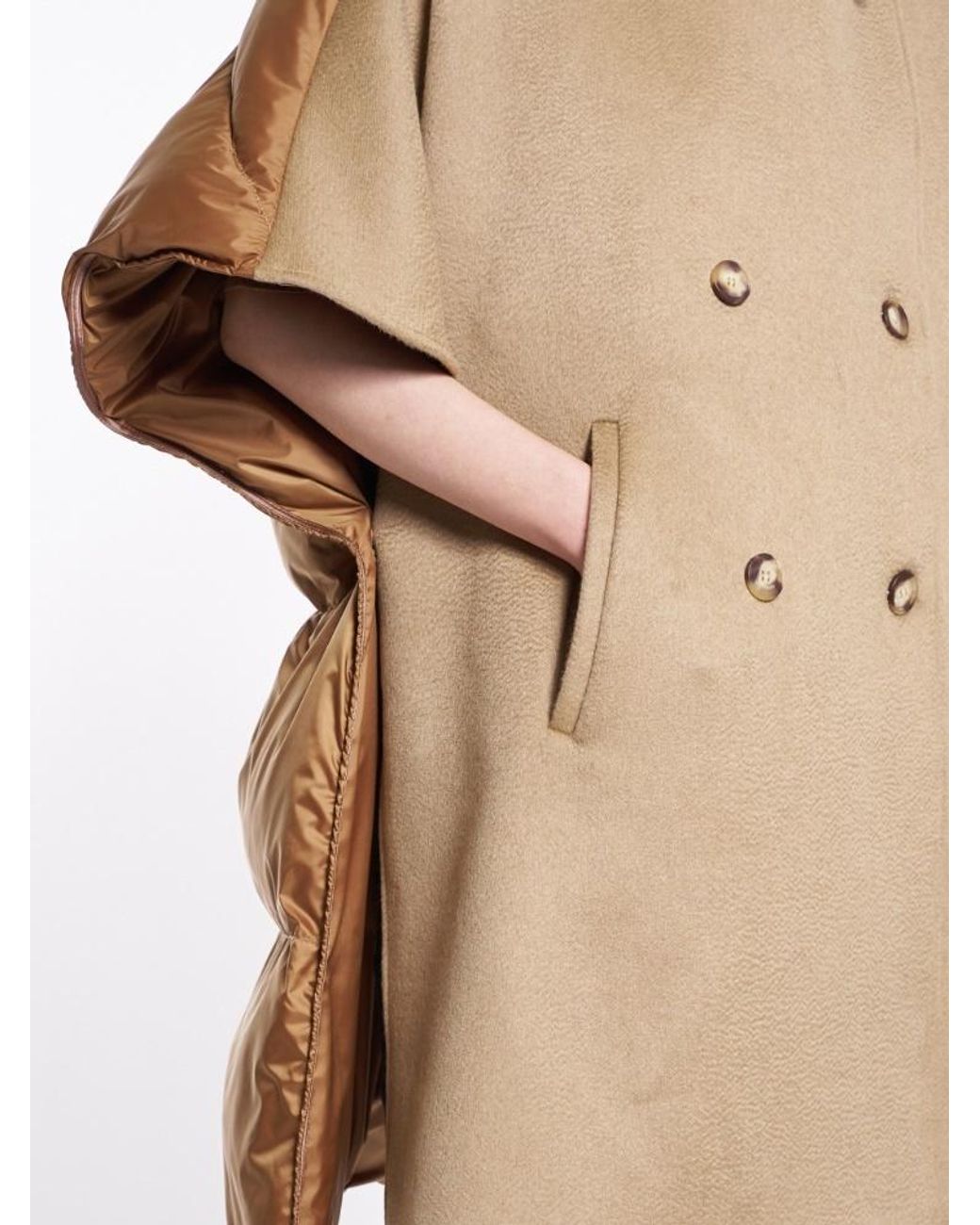 Max Mara Natural Double-Breasted Windbreaker Cloak