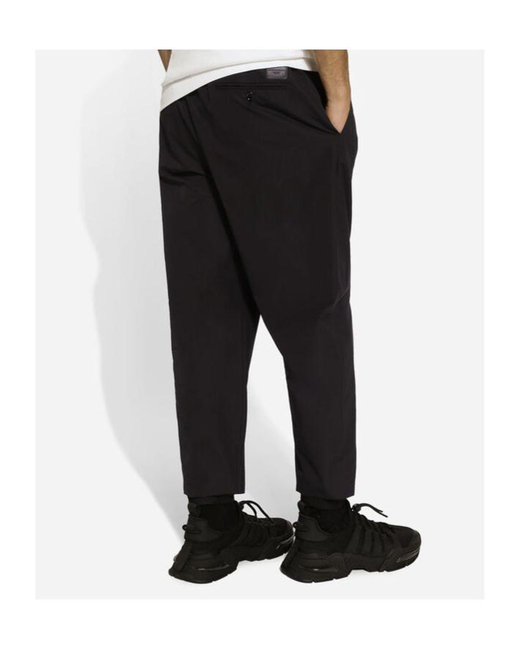 Dolce & Gabbana Black Cotton Jogging Pants for men