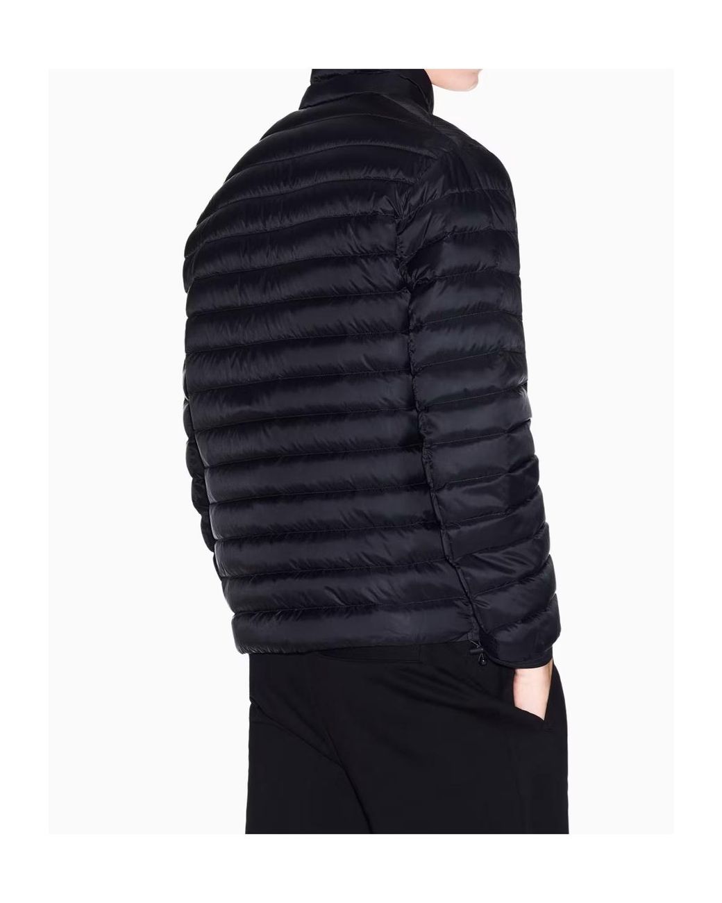 ARMANI EXCHANGE Blue Zipper Down Jacket for men