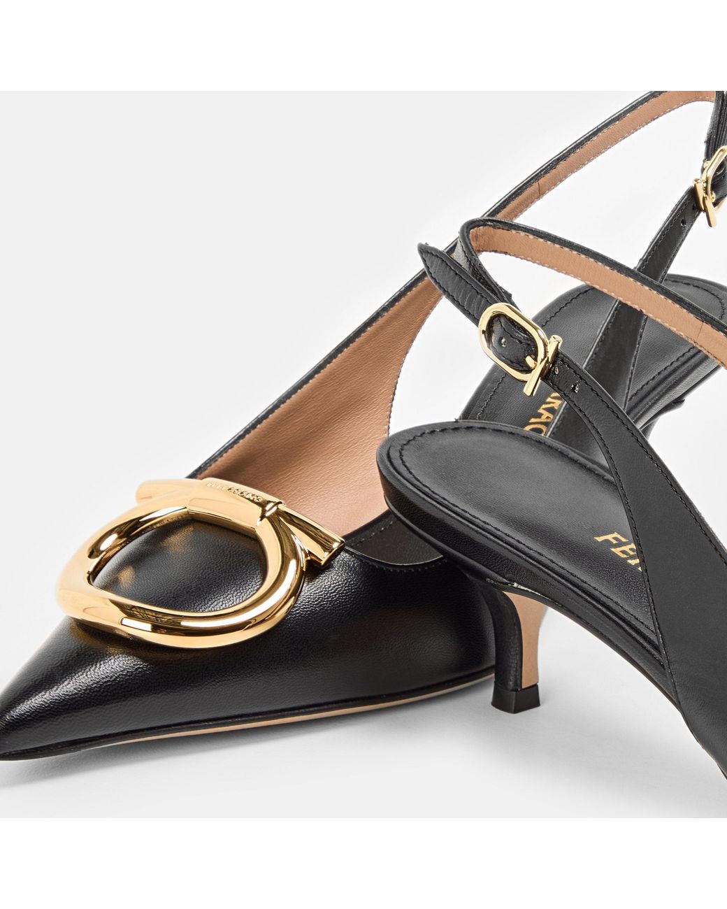 Ferragamo Metallic Sara Slingback