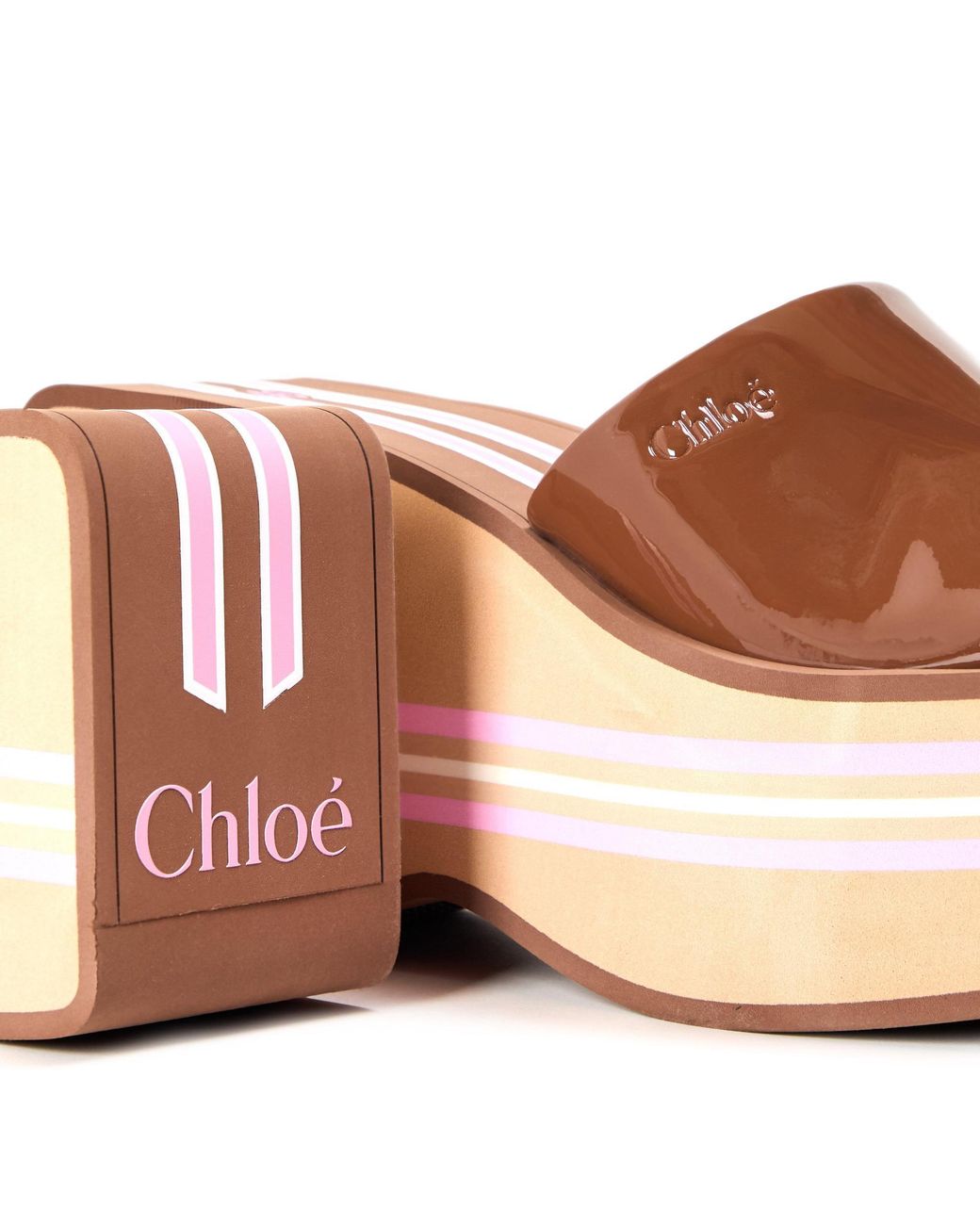 Chloé Brown Thick-Soled Slippers
