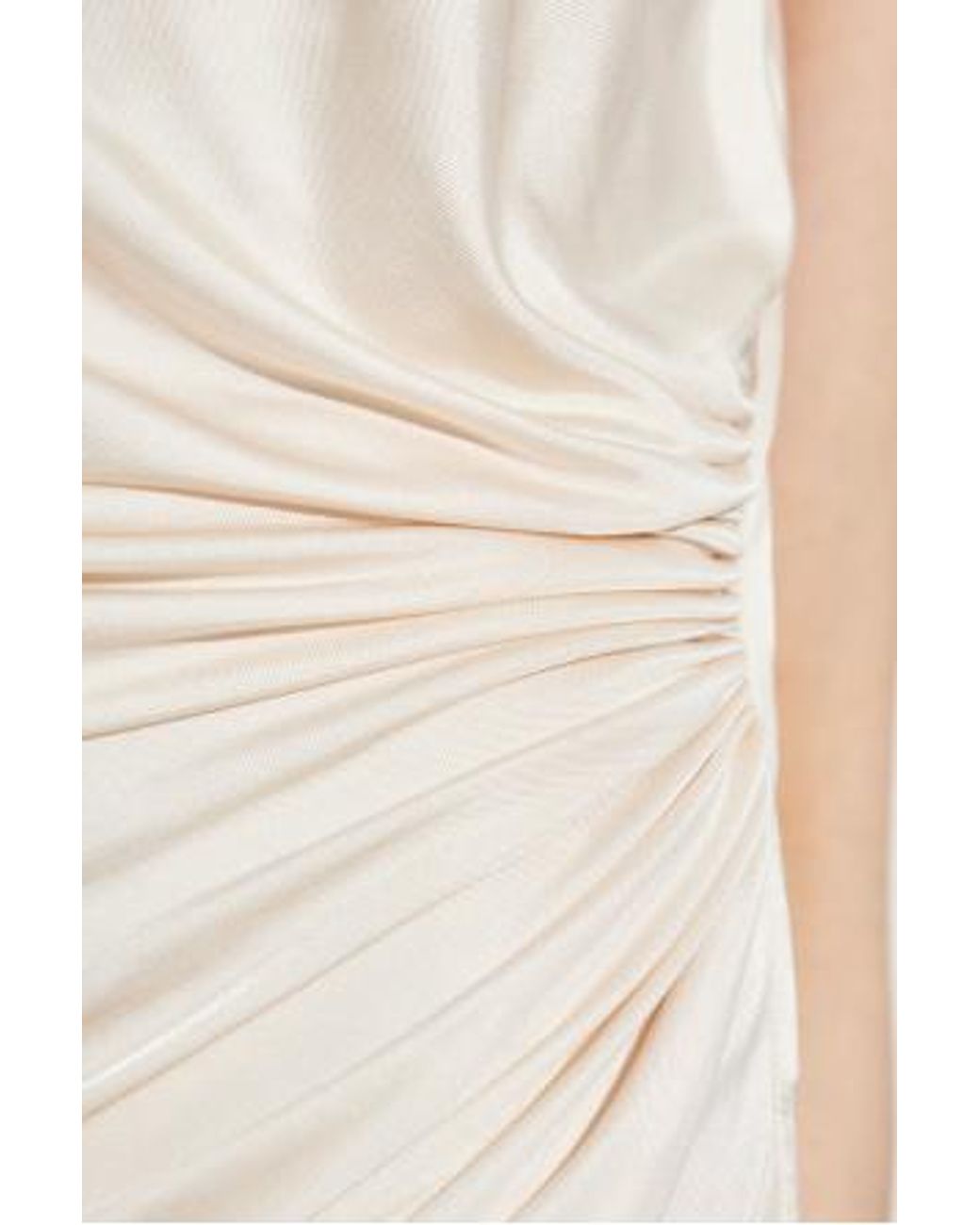Tom Ford White One-Shoulder Ruched Evening Dress