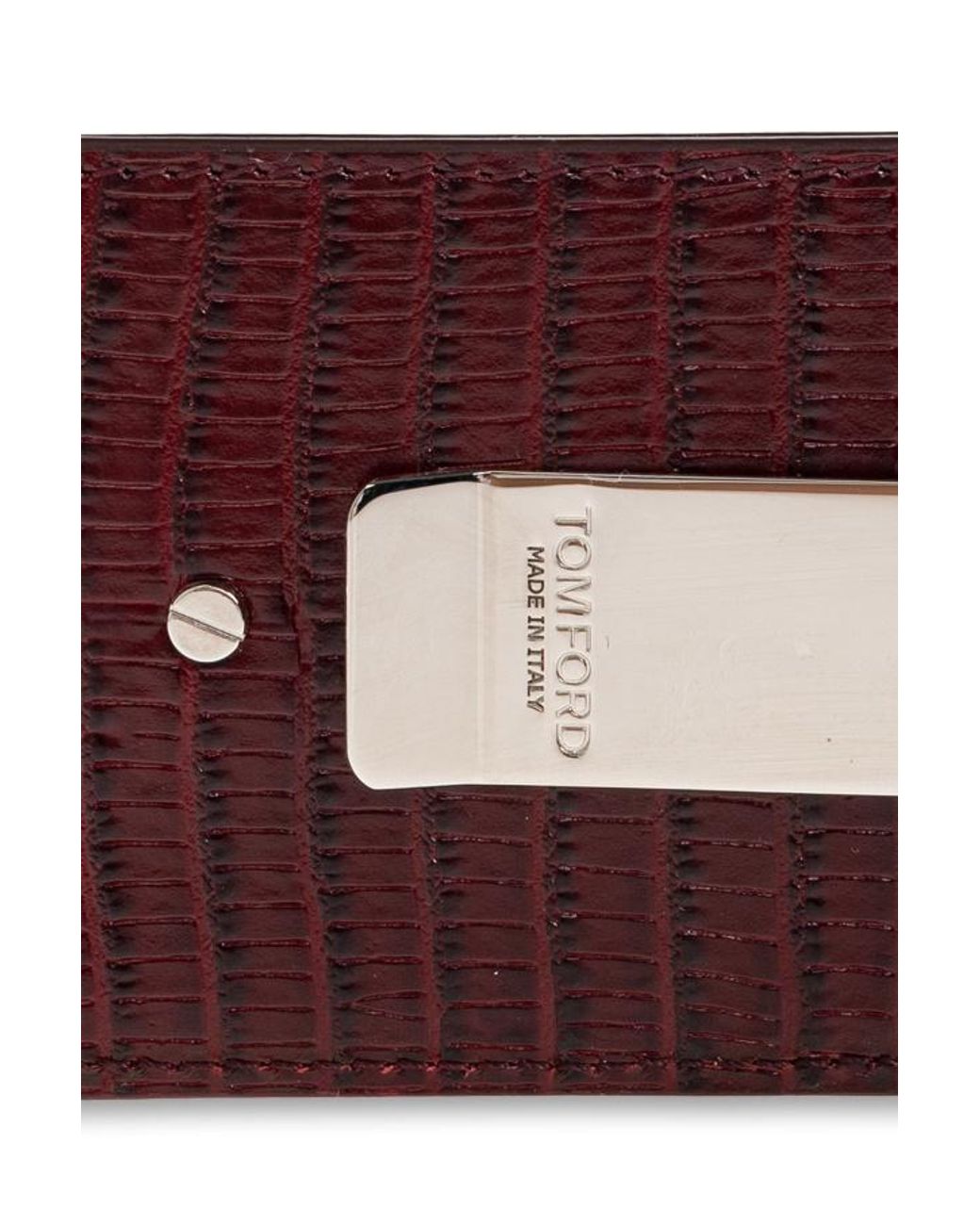 Tom Ford Purple Embossed Card Case for men