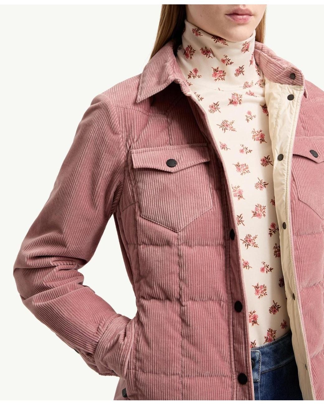 Moncler Pink Grenoble Apres Ski Quilted Down Jacket