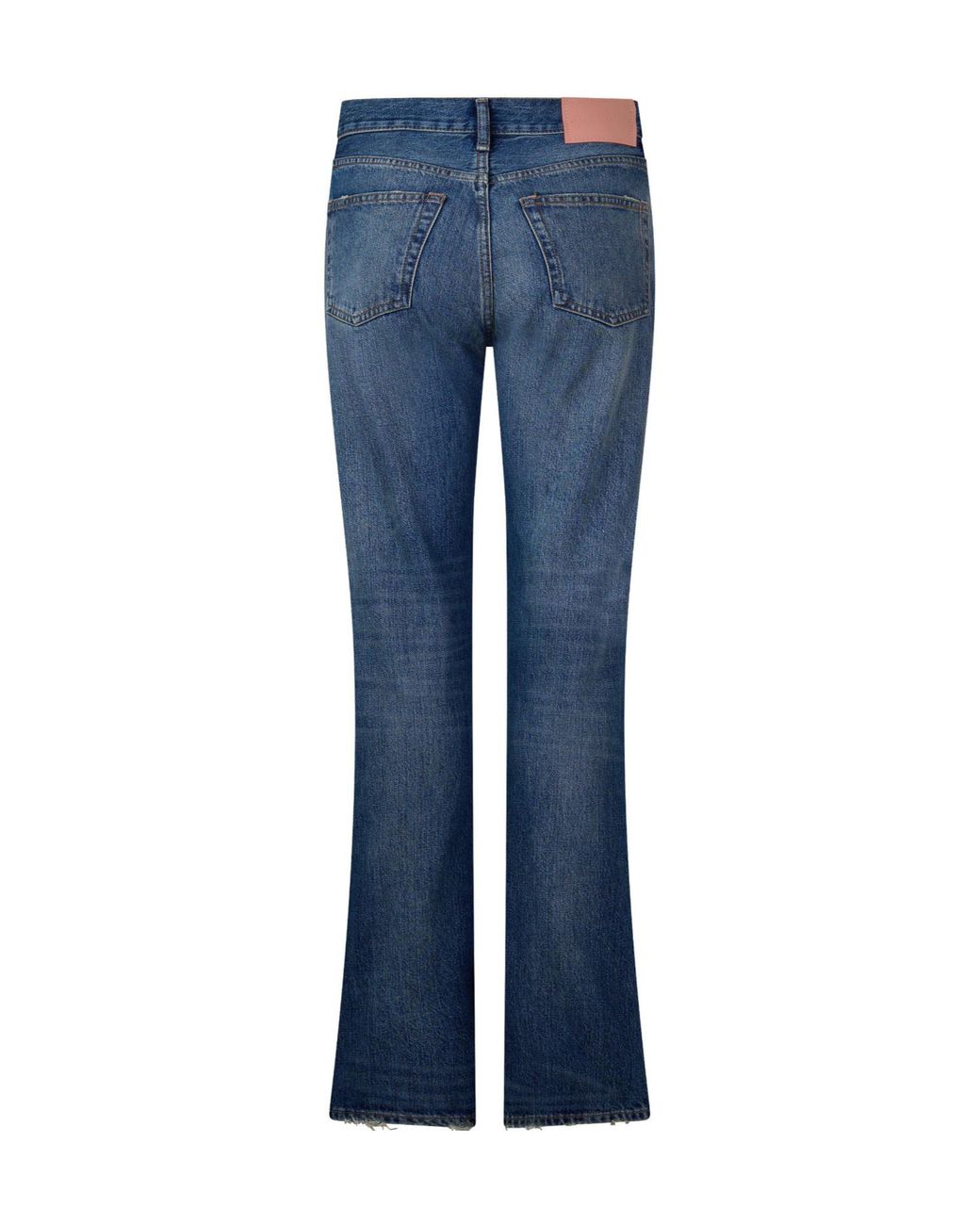 Acne Blue Solid Color Straight-Leg Jeans