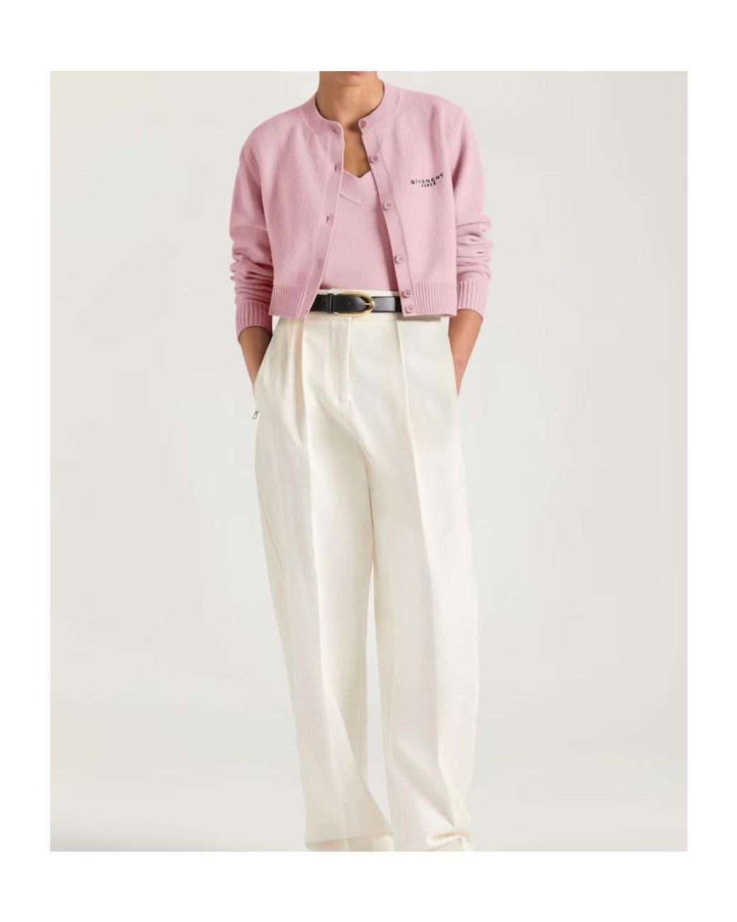 Givenchy Pink Cropped Cardigan