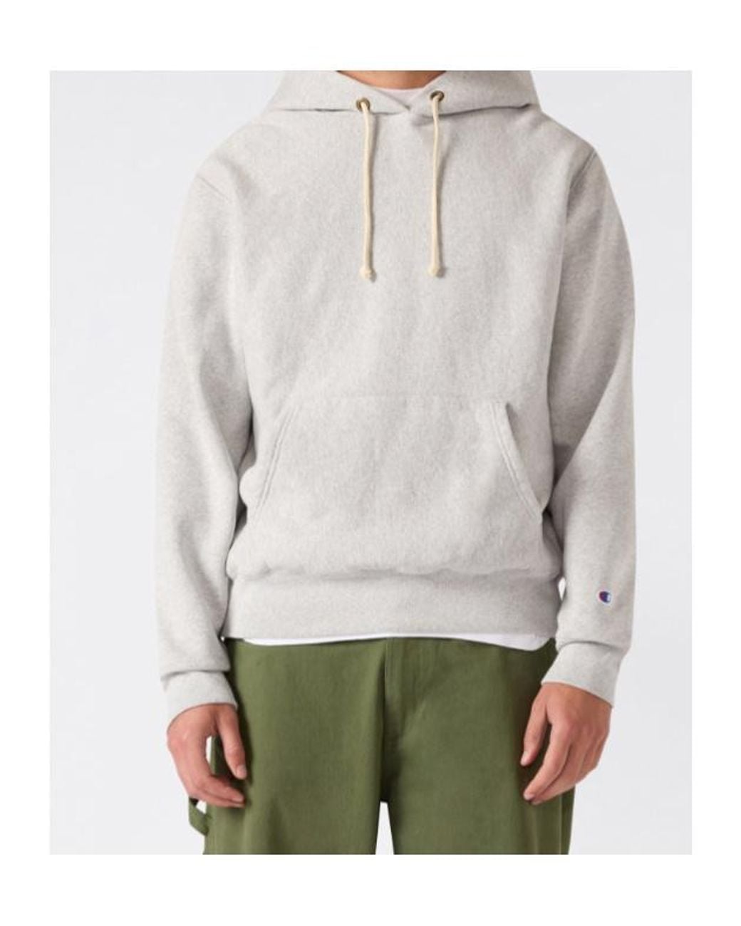 Champion White Hooded Sweatshirt for men