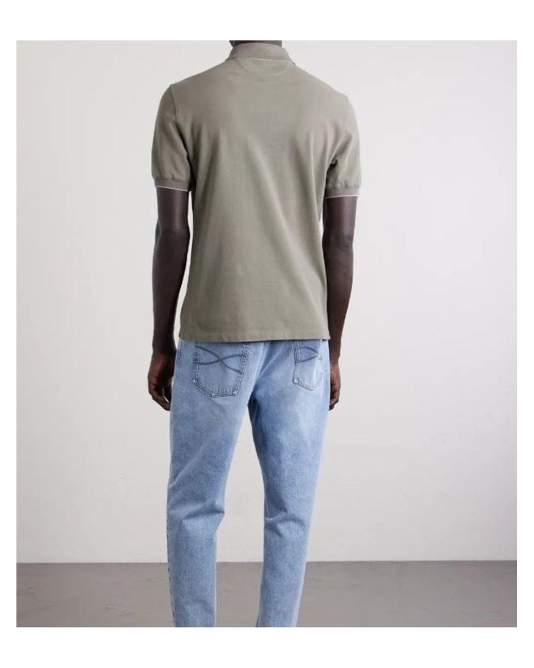 Brunello Cucinelli Gray Polo Shirts for men
