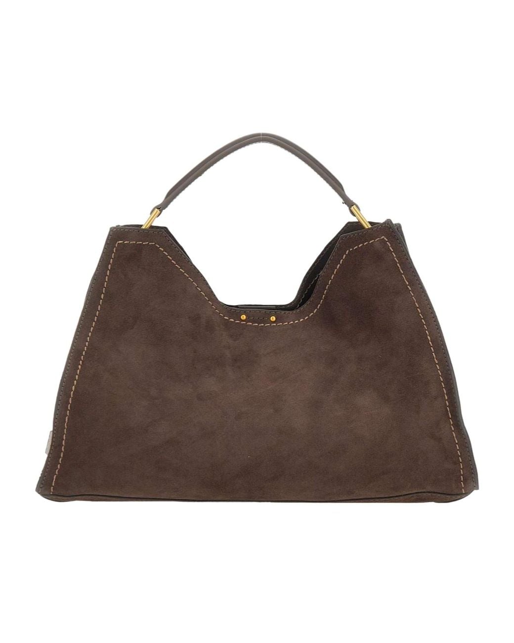 Gianni Chiarini Brown Aurora Trapeze Shoulder Bag
