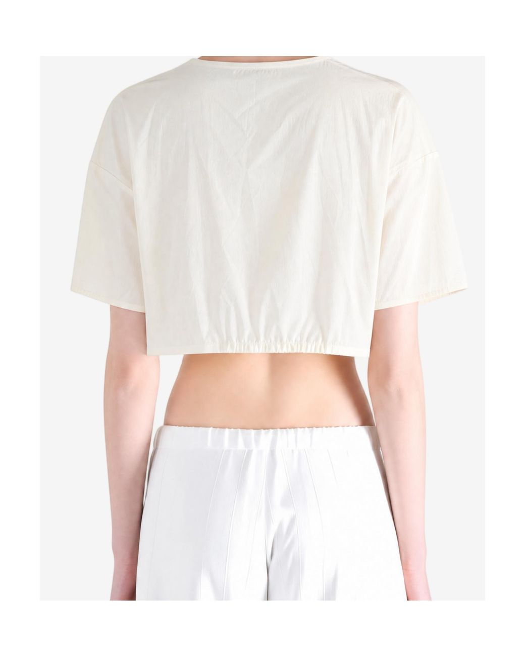 Amomento White Padded Jersey Top