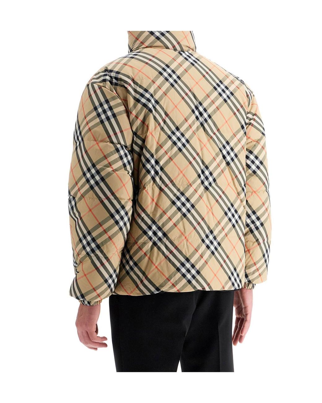 Burberry Metallic Reversible Check Puffer Jacket for men