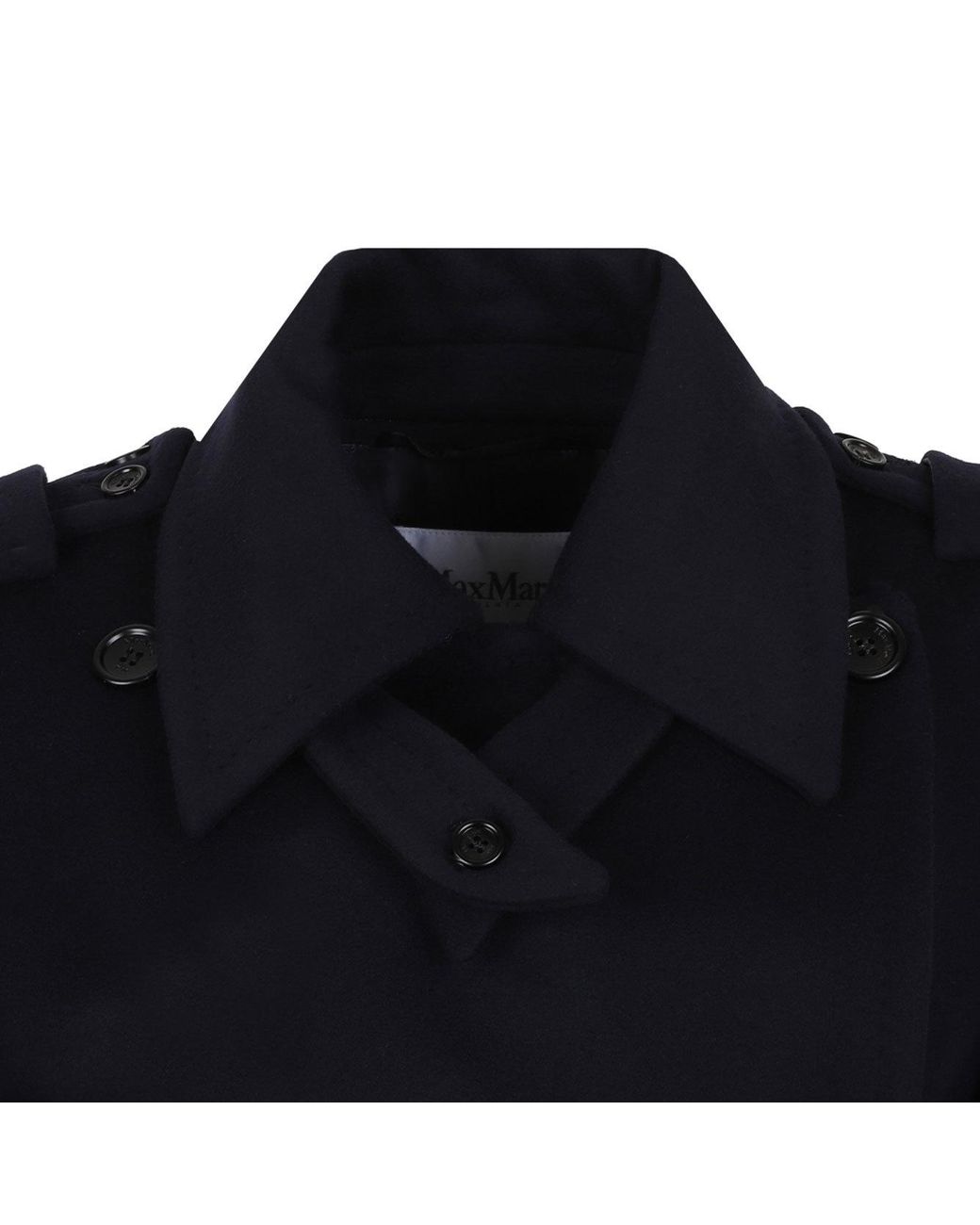 Max Mara Blue Laveno Double-Breasted Coat
