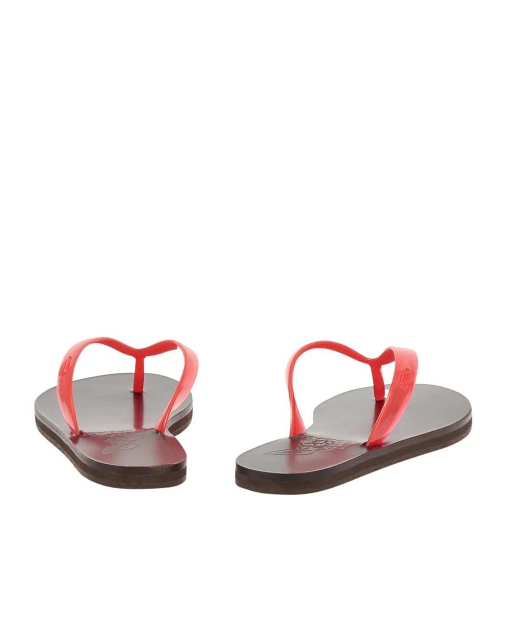 Ancient Greek Sandals Red Flip-Flops