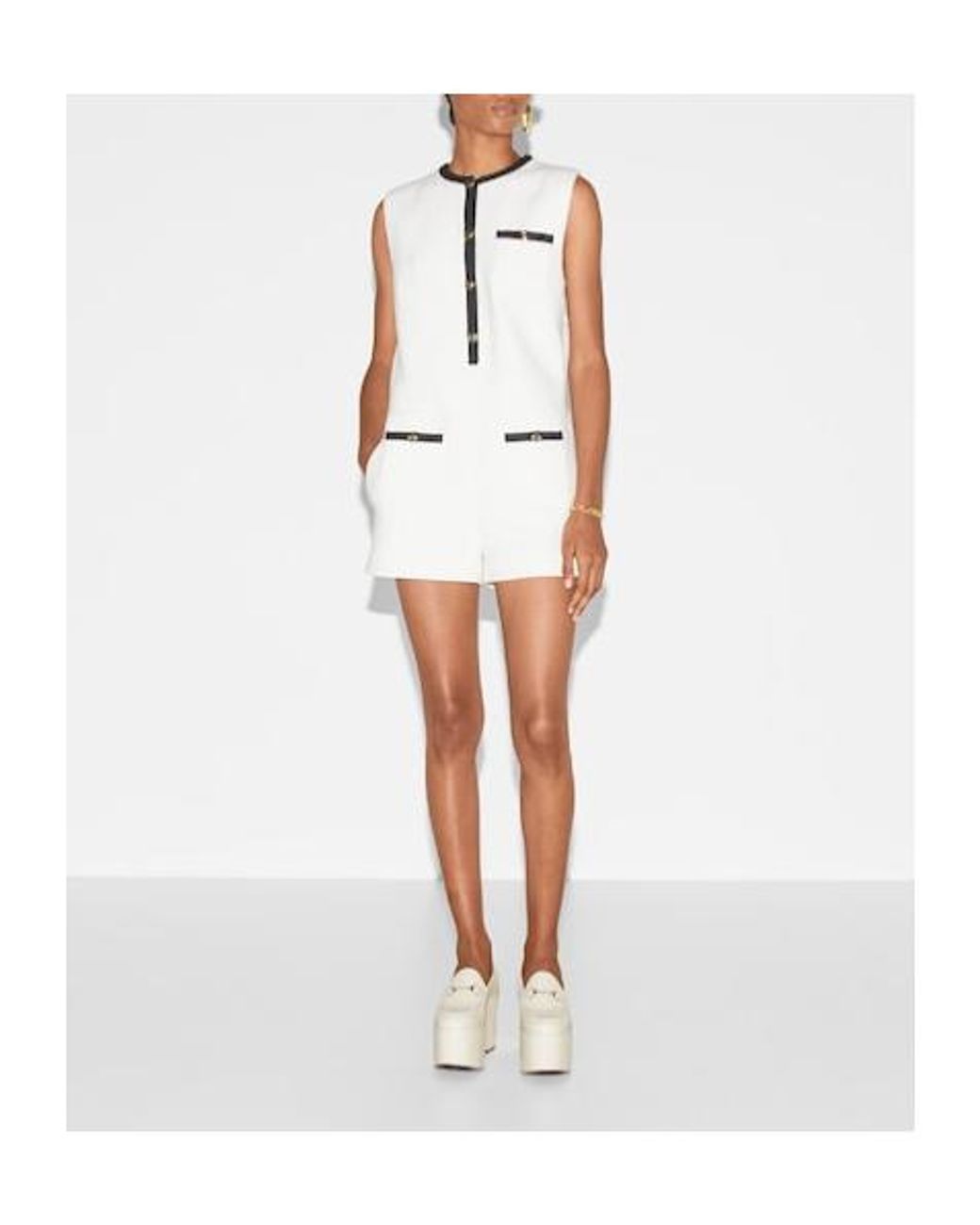 Gucci White Sleeveless Jumpsuit