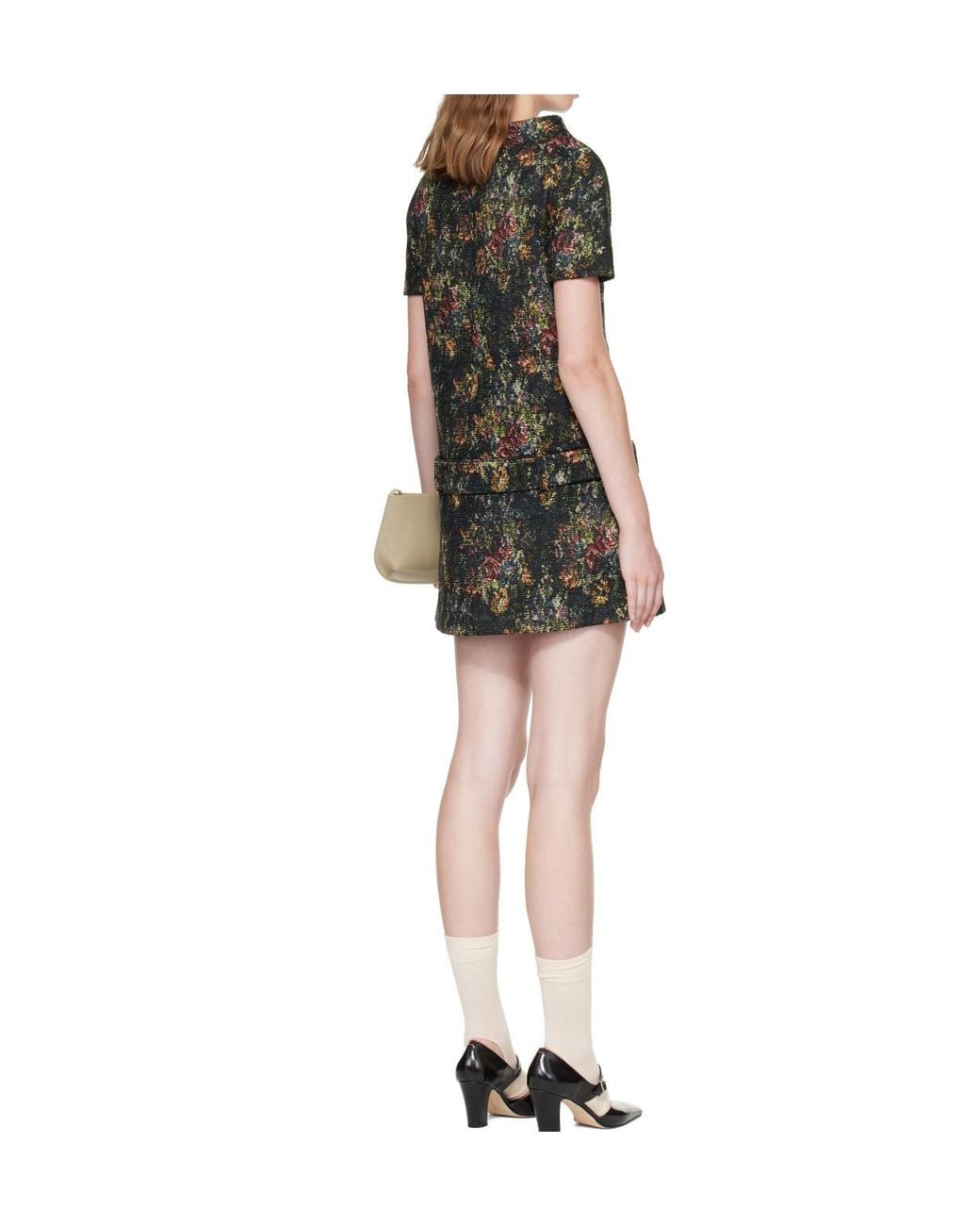 ShuShu/Tong Black Floral Print Dress