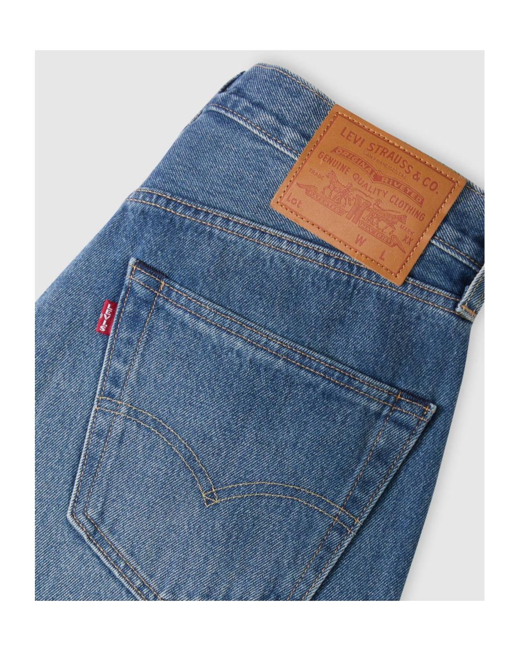 Levi's Blue 501 Logo Patch Loose-Fit Jeans for men