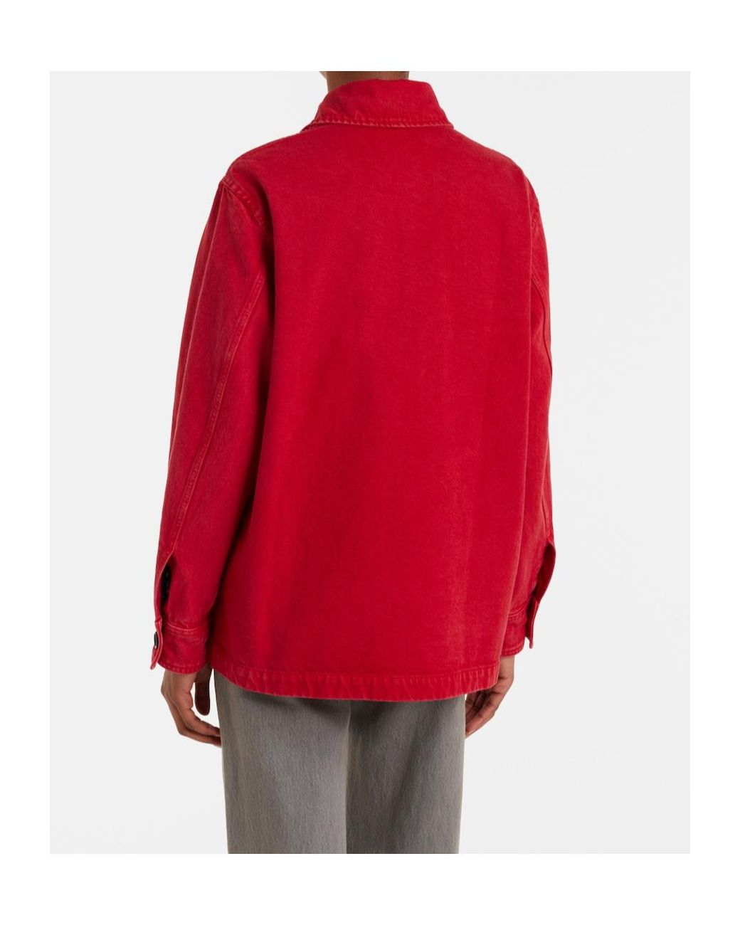 Nili Lotan Red Leroy Cotton Canvas Jacket