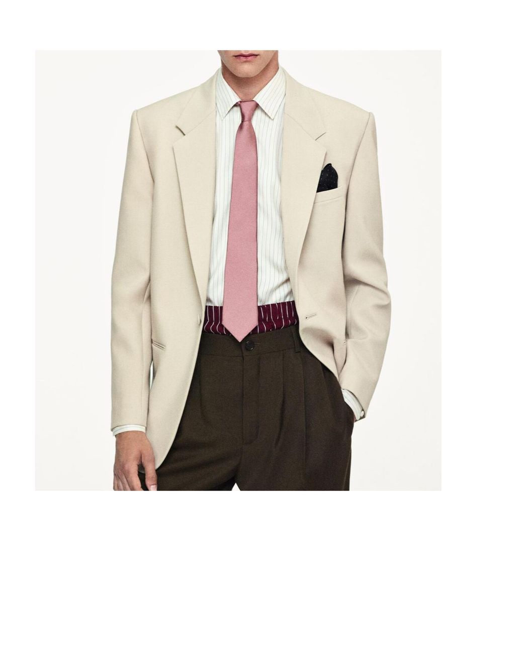 Saint Laurent Natural Yves Single-Breasted Jacket for men