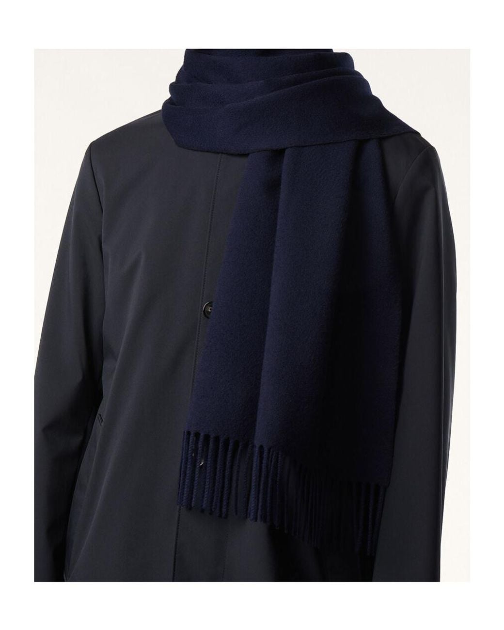 Loro Piana Blue Two Tone Scarf for men