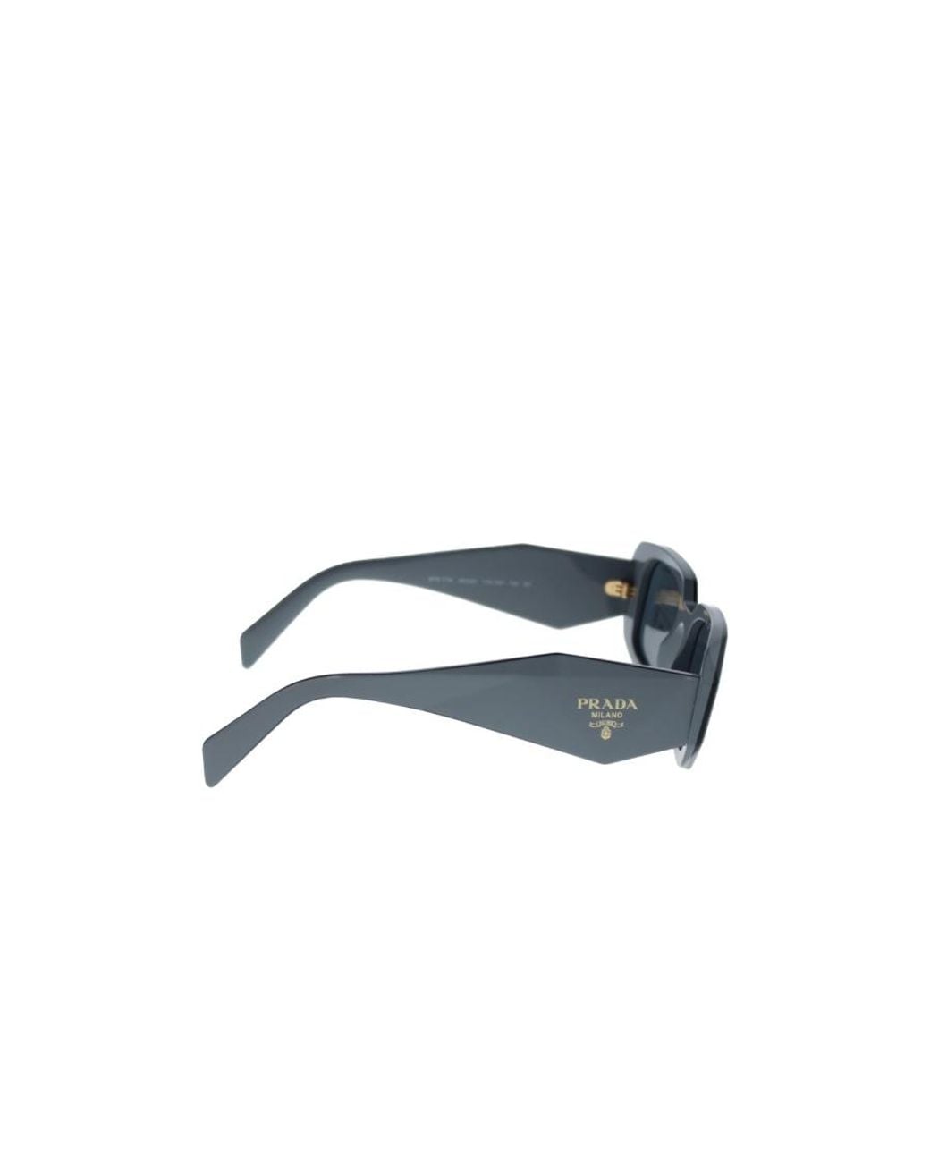 Prada White Eyewear Rectangular Frame Sunglasses