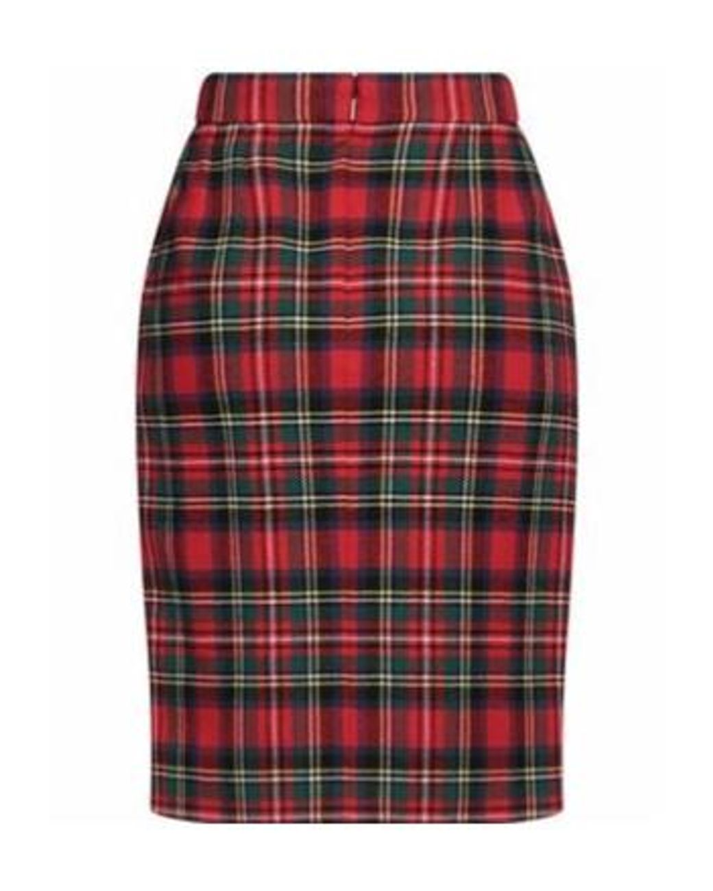 Saint Laurent Red Slim-Fit Hip-Hugging Knee-Length Pencil Skirt