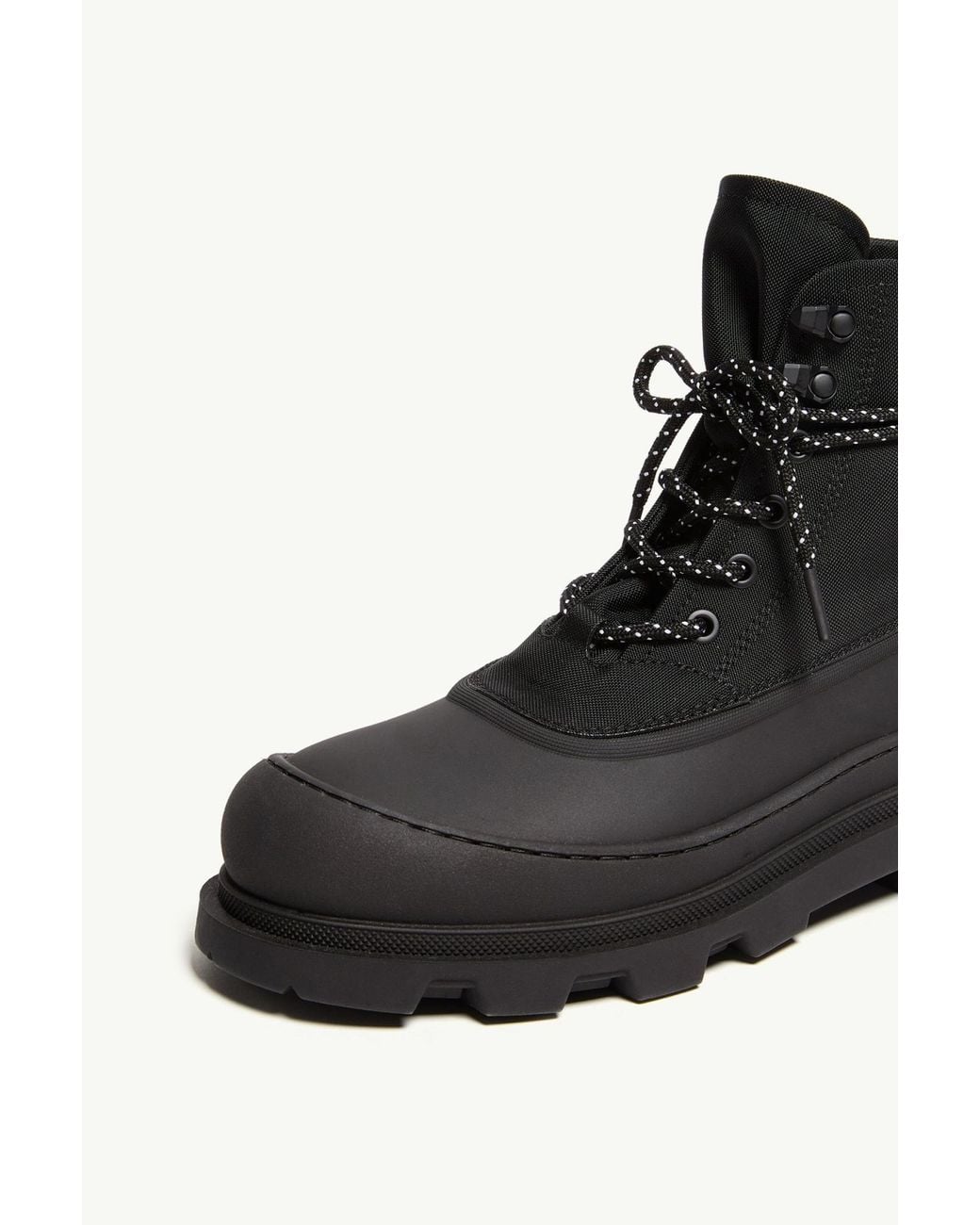 Moncler Black Vera Sheal Lace-Up Ankle Boots for men