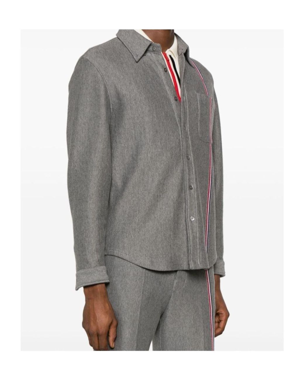 Thom Browne Gray Buttoned Jacket for men