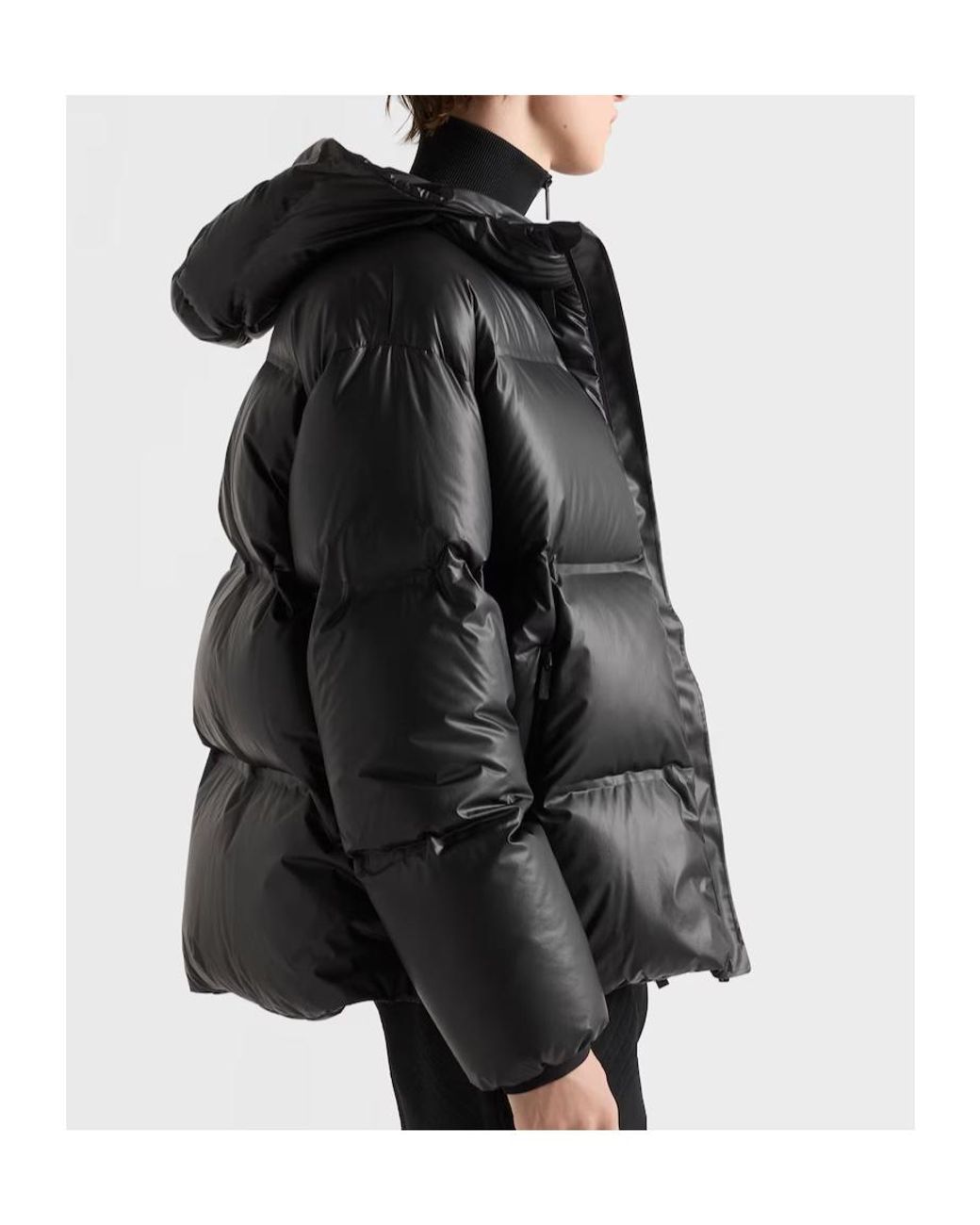 Prada Black Medium-Weight Technical Fabric Down Jacket for men