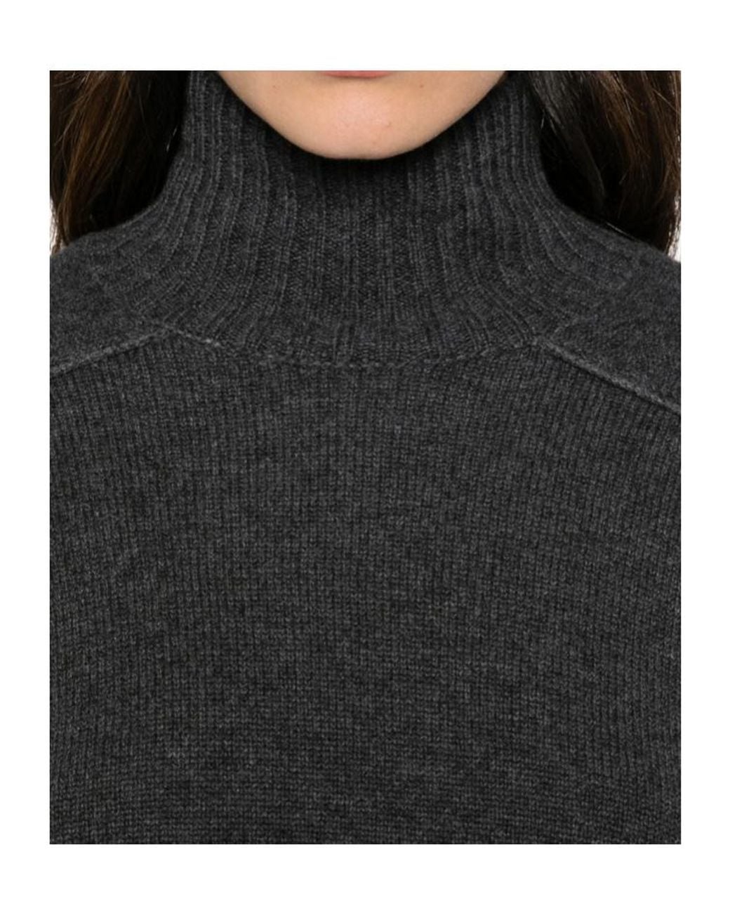 Antonelli Black Ribbed Knit Sweater