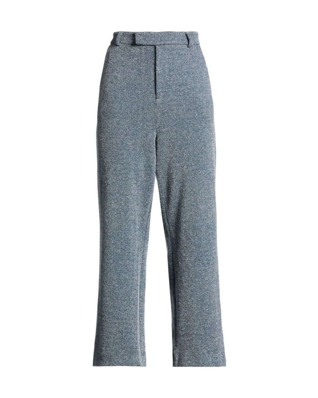 Ganni Blue Loose Two-Tone Trousers