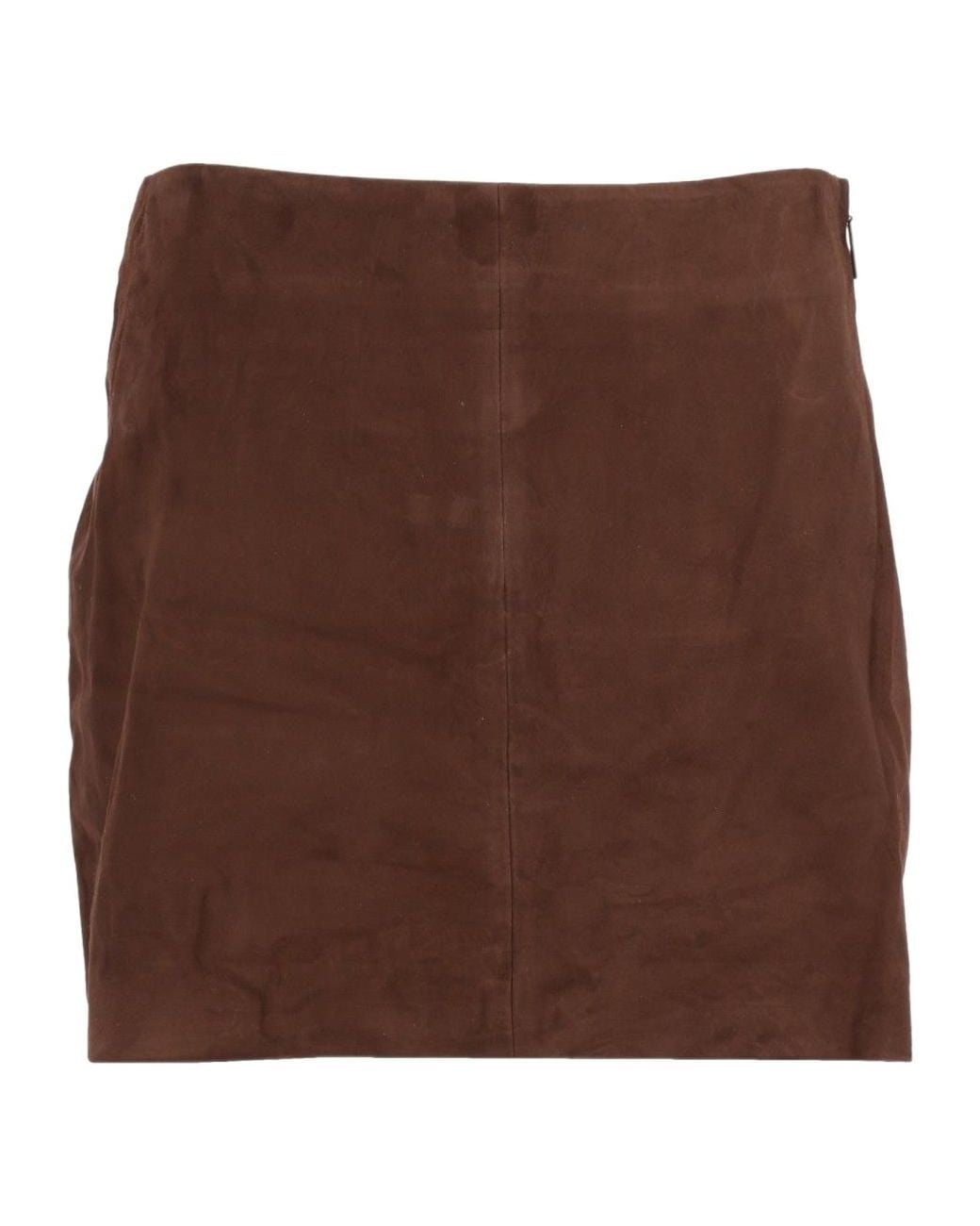 Arma Brown Melody Suede Mini Skirt