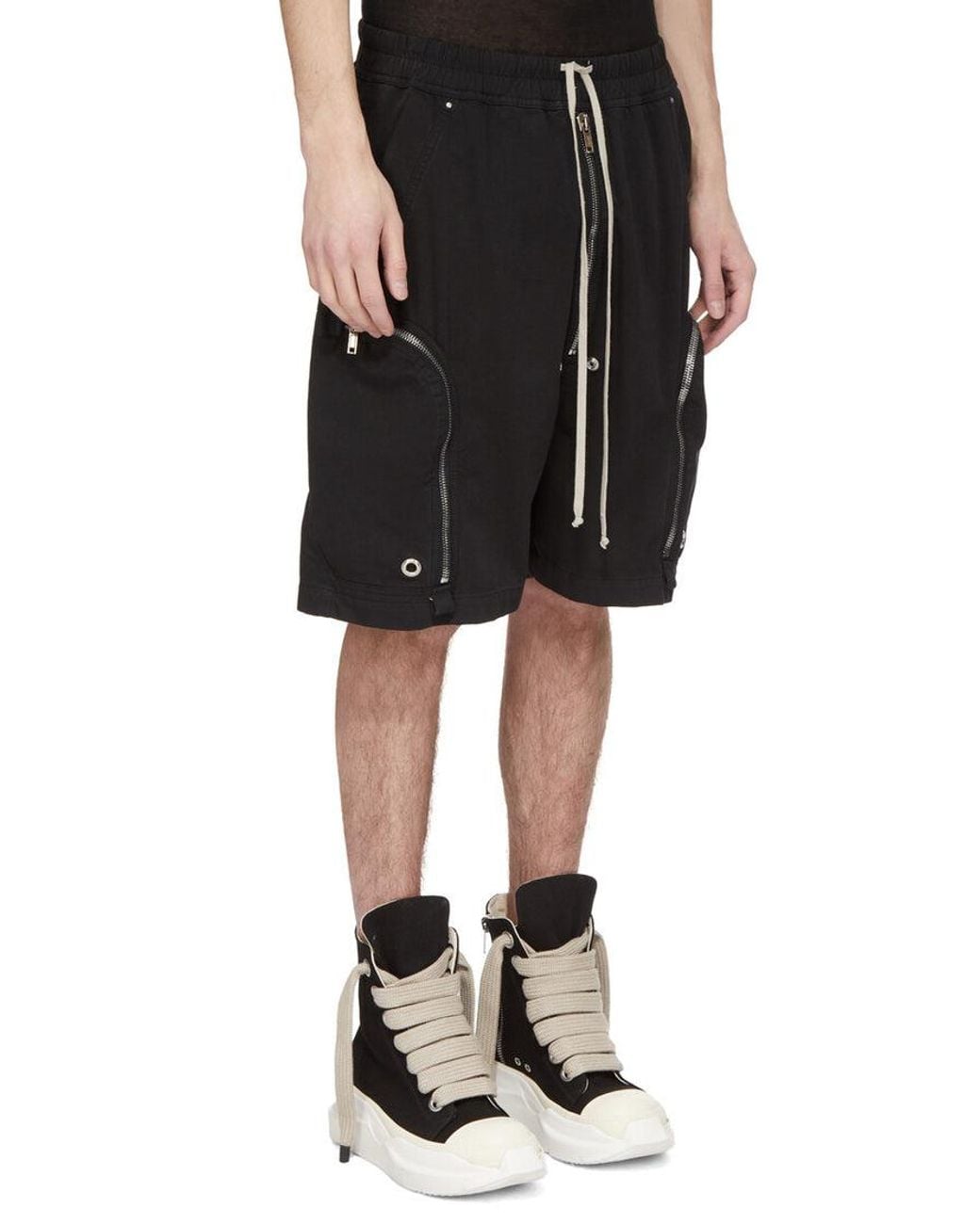 Rick Owens Black Bauhaus Shorts for men