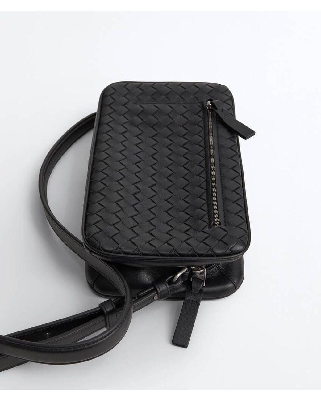 Bottega Veneta Black Zippered Shoulder Bag for men