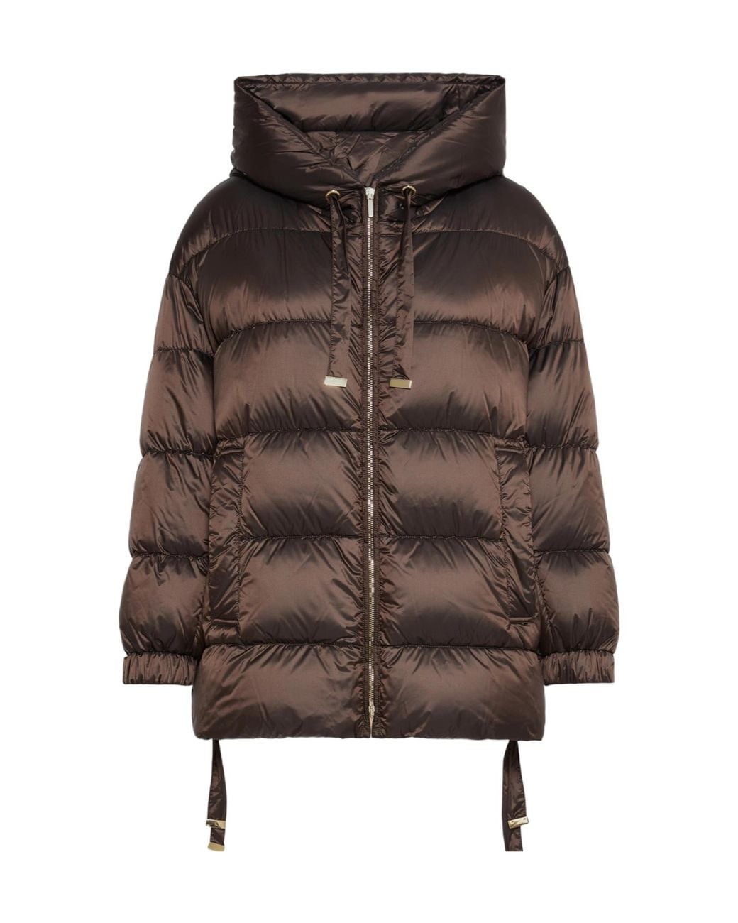 Max Mara Brown The Cube Hooded Quilted Jacket