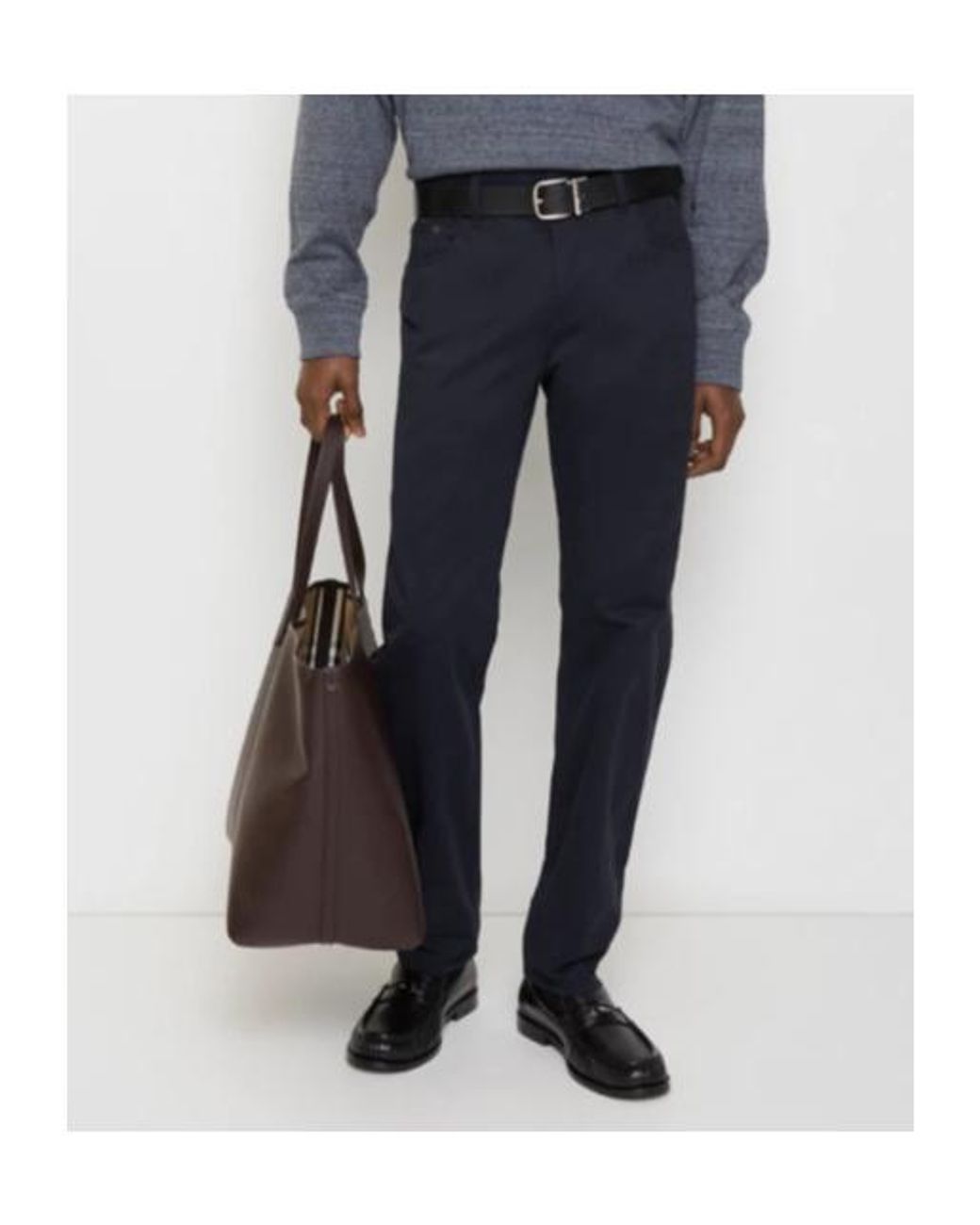 Burberry Blue Fred Logo-Patch Trousers for men
