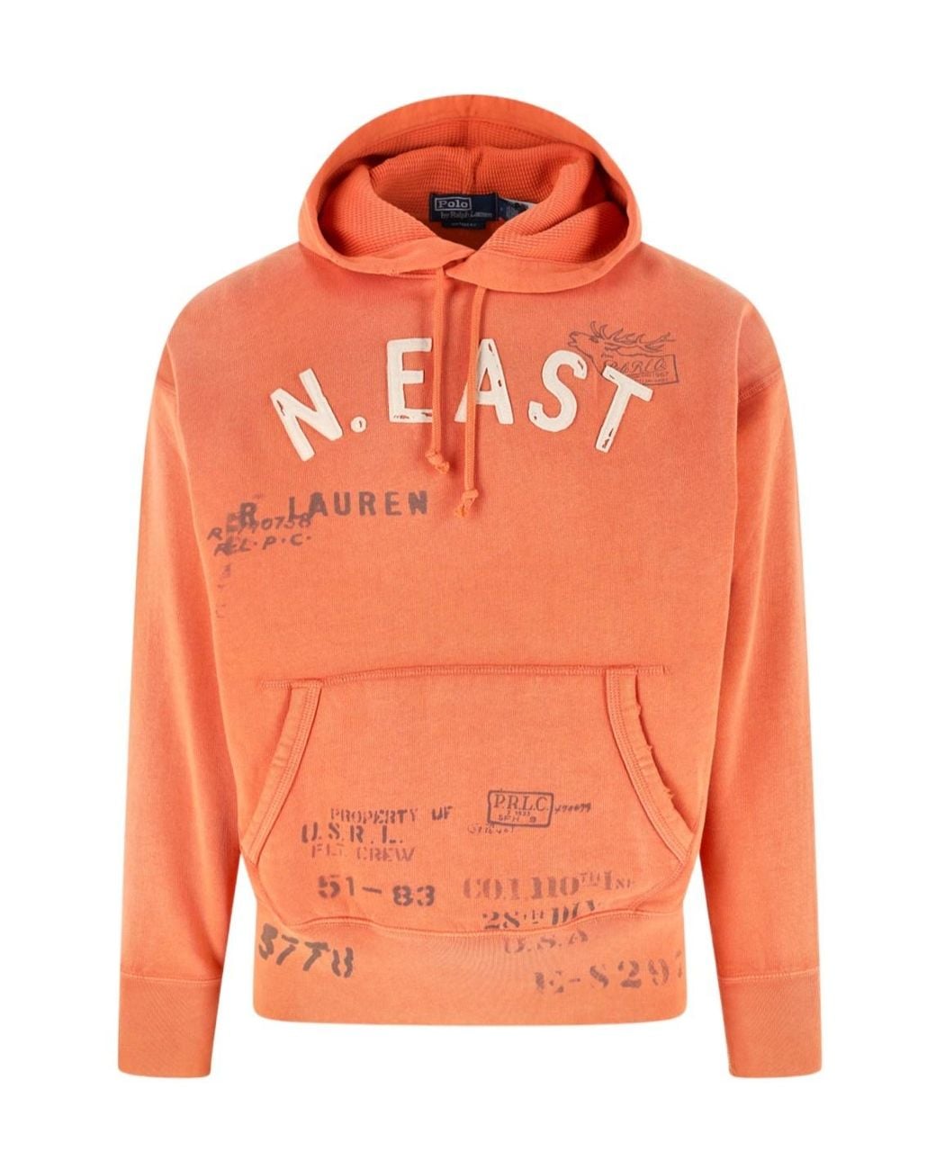 Polo Ralph Lauren Orange Printed Relaxed Hoodie for men