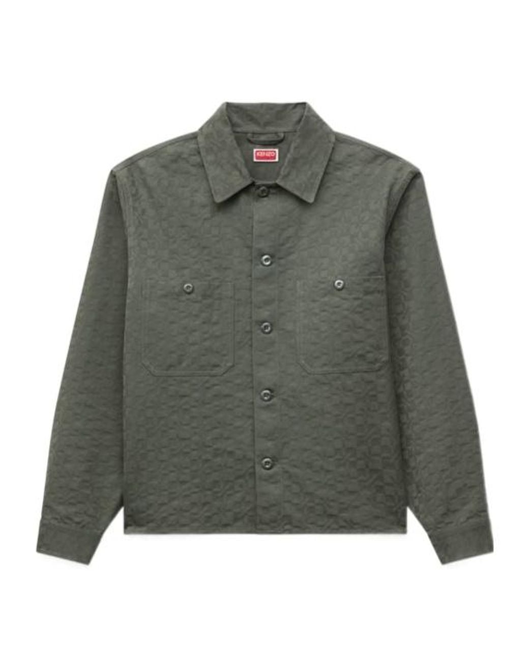 KENZO Green Gram Workwear Overshirt for men