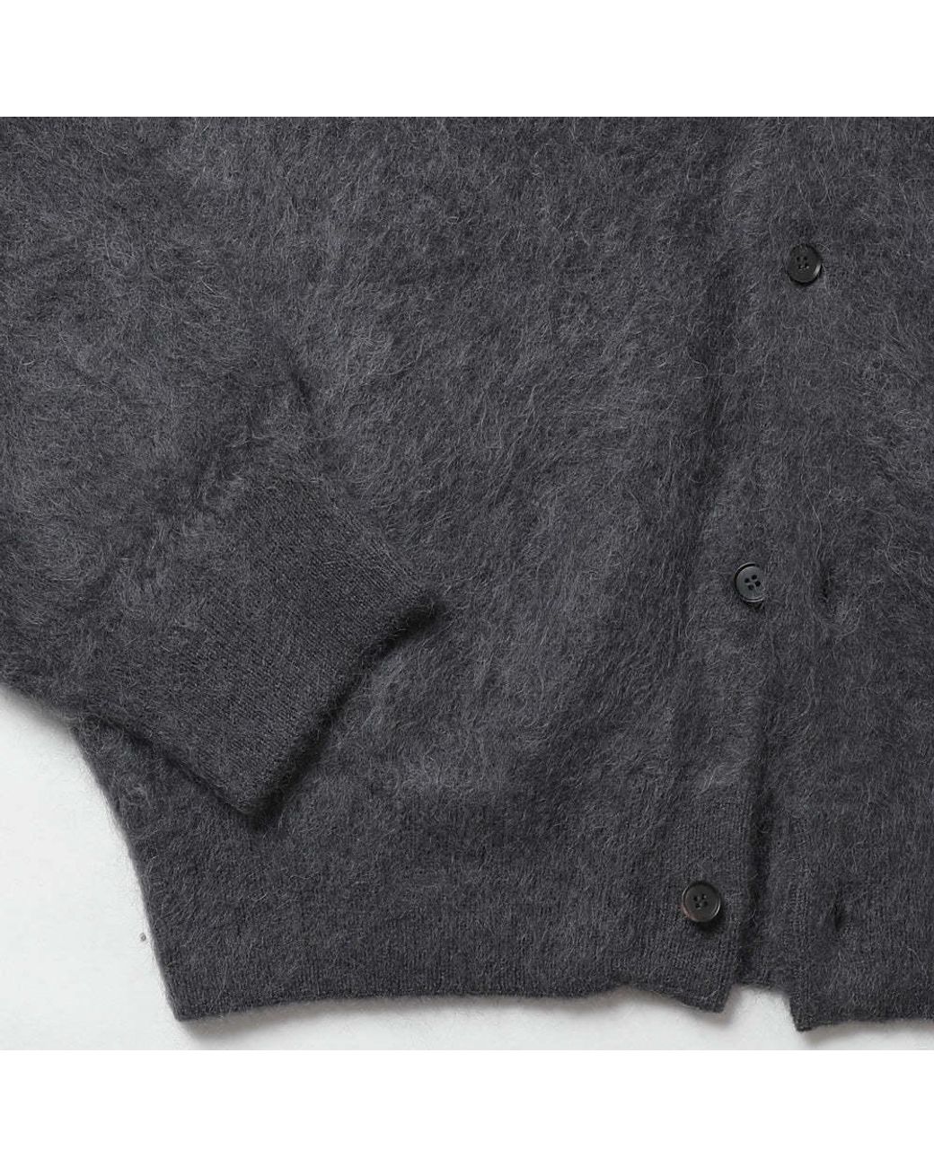 Auralee Gray Long-Sleeved Sweater for men