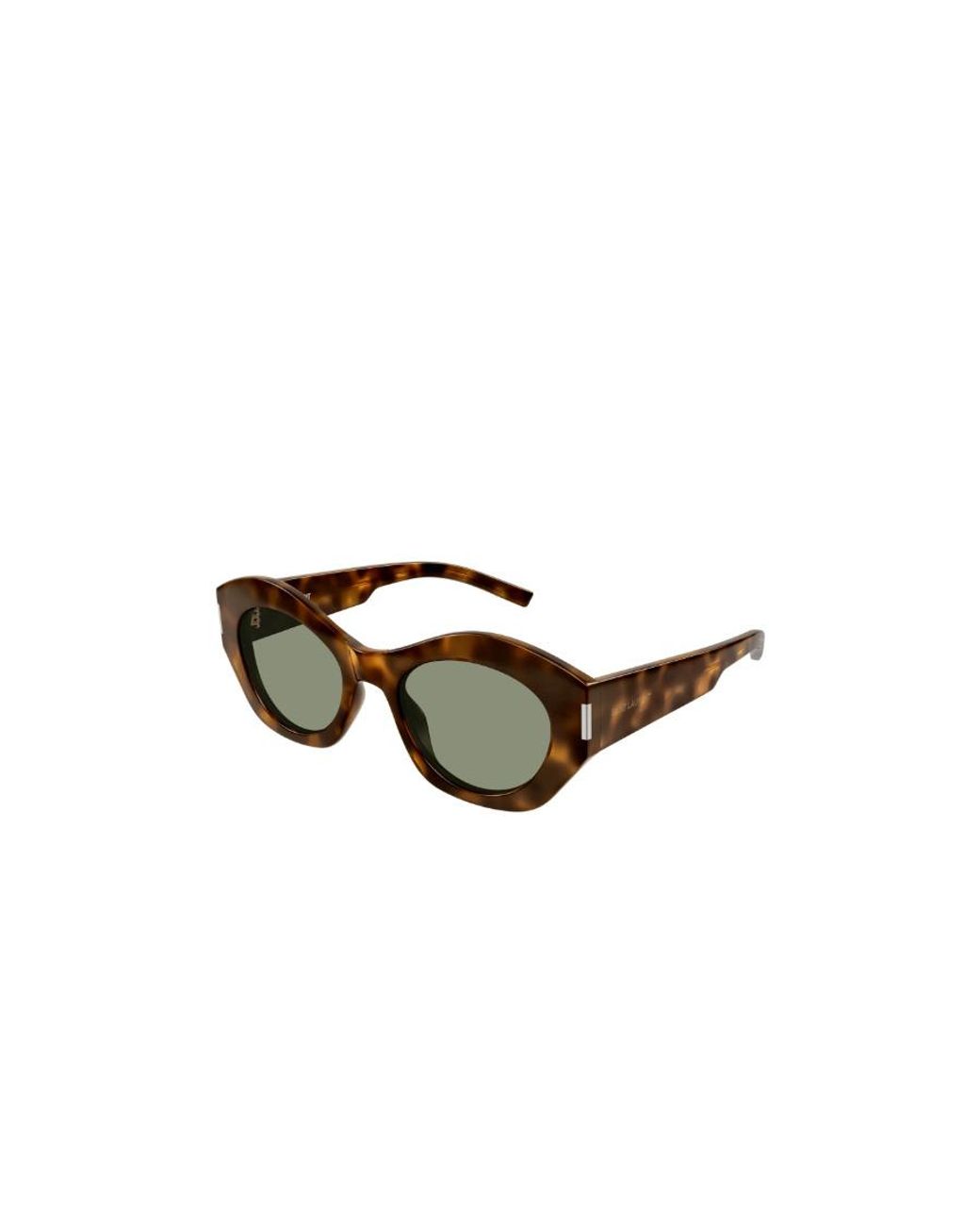 Saint Laurent White Eyewear Cat-Eye Frame Sunglasses