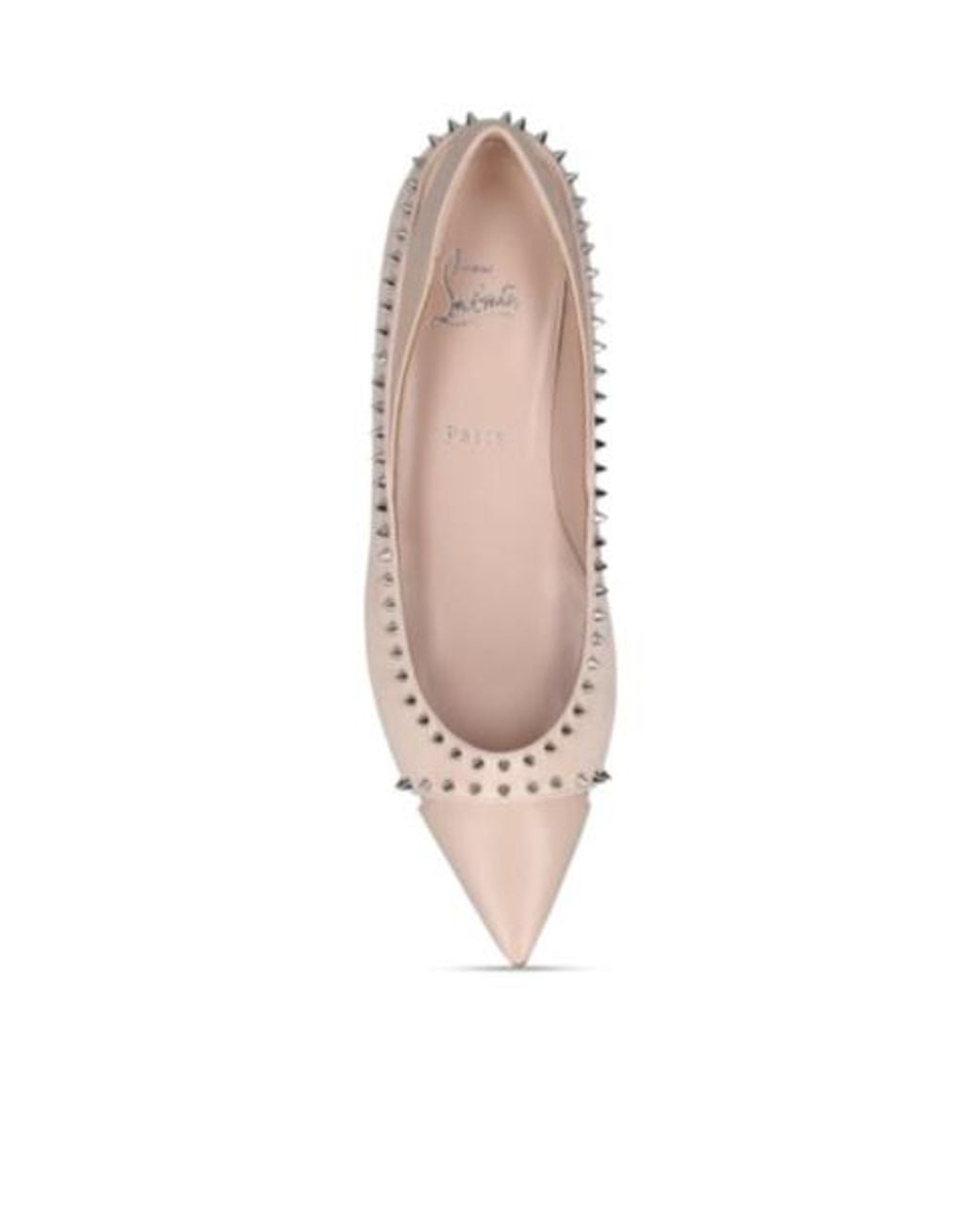 Christian Louboutin Pink Duvettina Flat-Soled Ballet Shoes