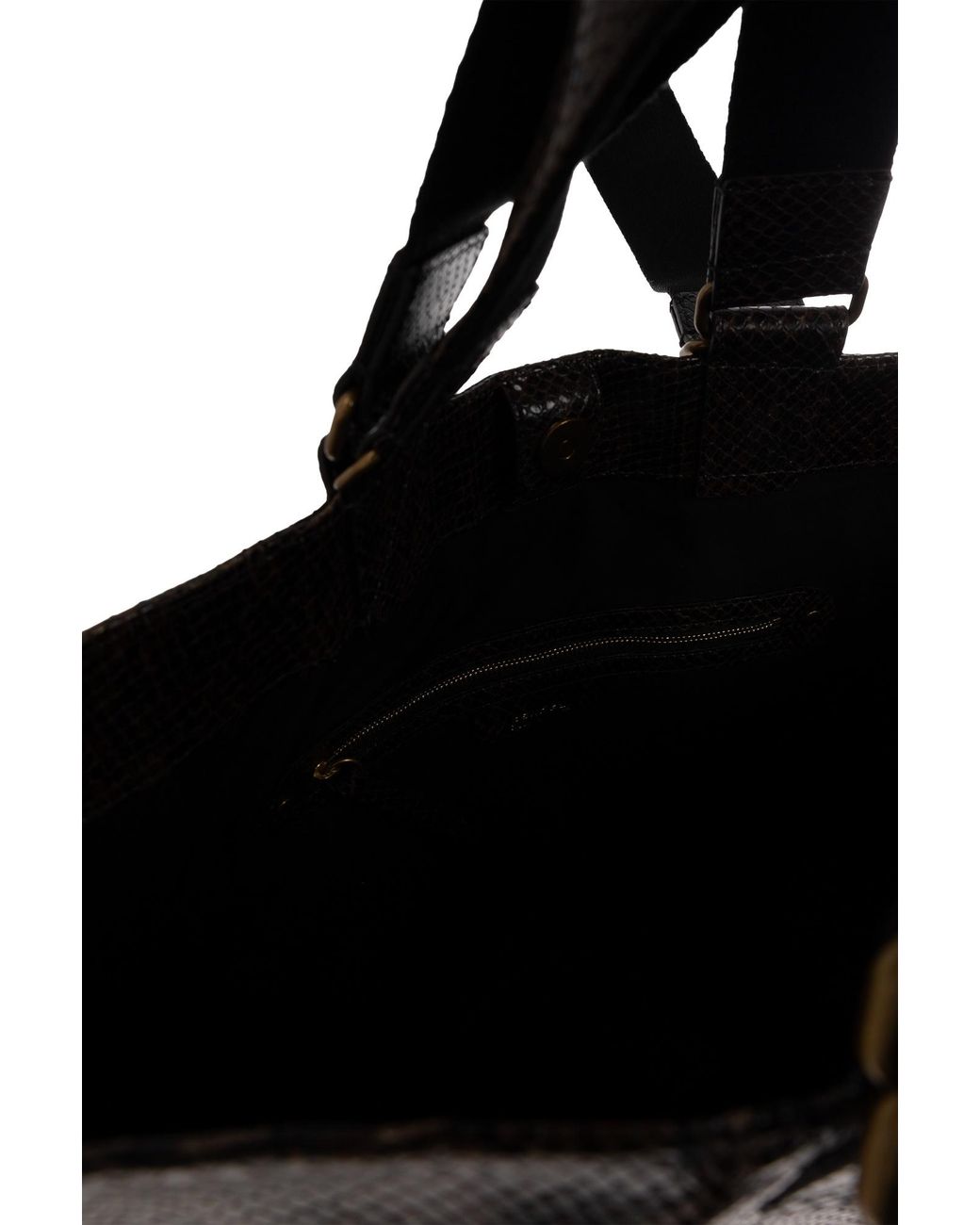 Isabel Marant Black Python-Print Handbag