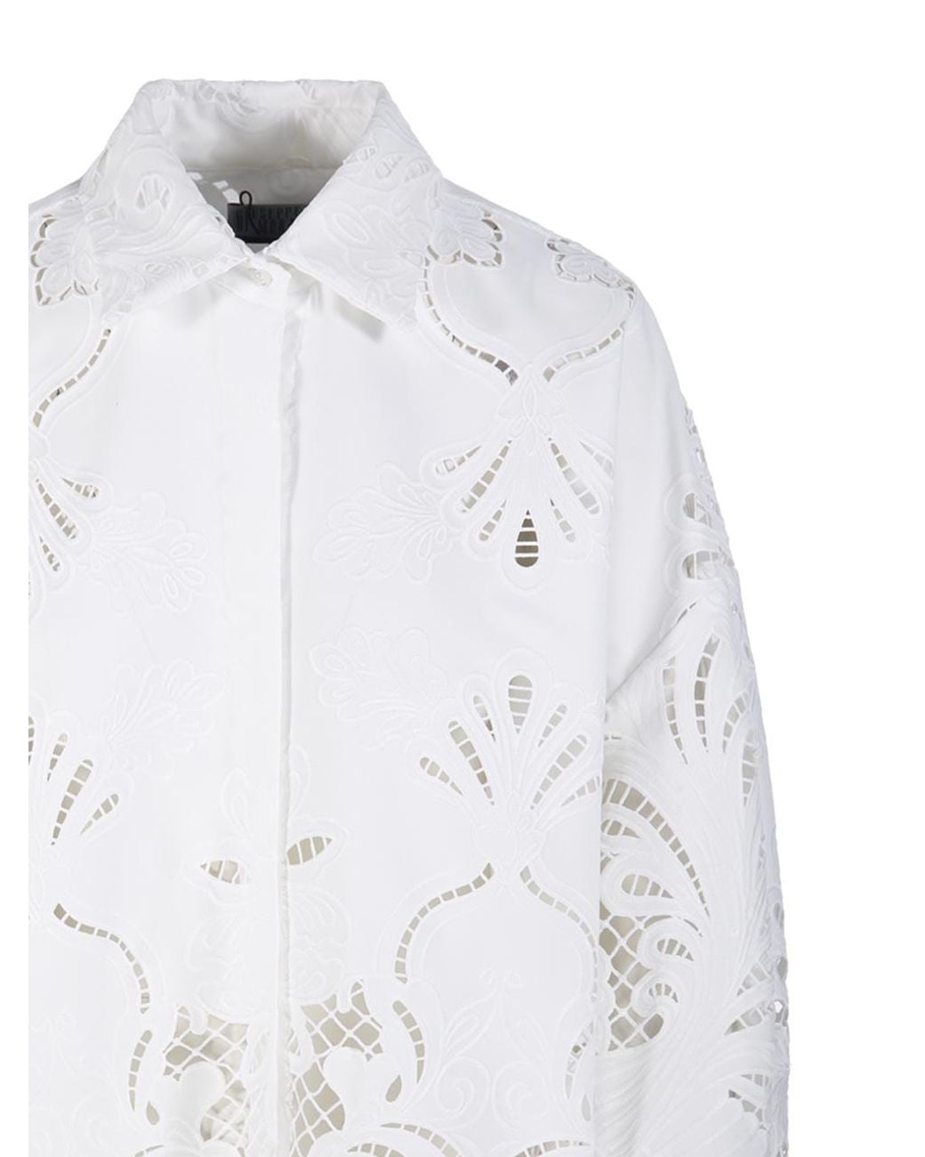 GIUSEPPE DI MORABITO White Broderie Oversized Shirt