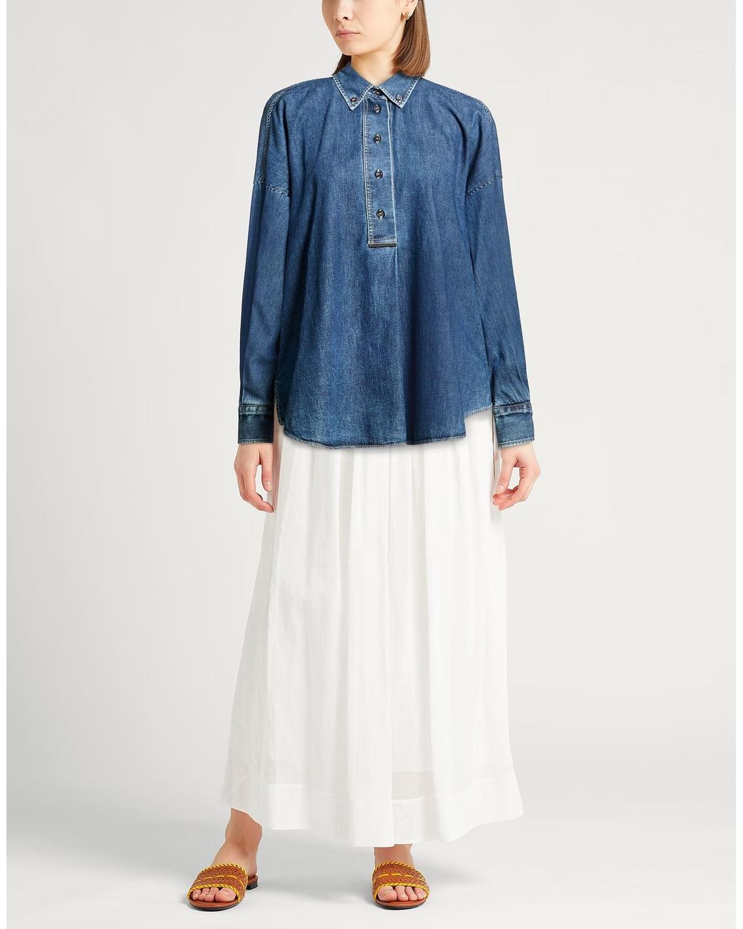 Brunello Cucinelli Blue Medium Denim Shirt