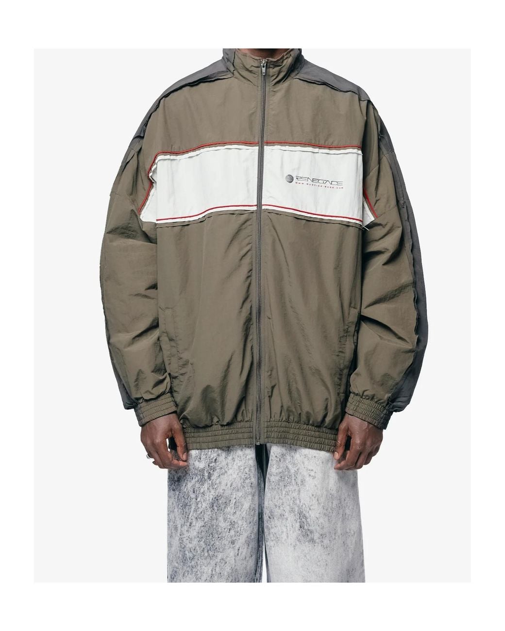 Martine Rose Gray Layered Track Jacket for men