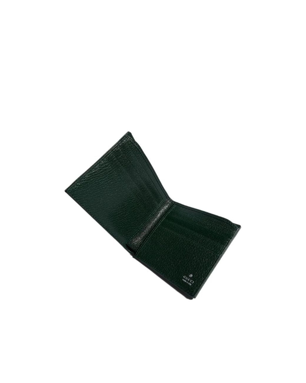 Gucci Green Essence Classic Bi-Fold Wallet for men
