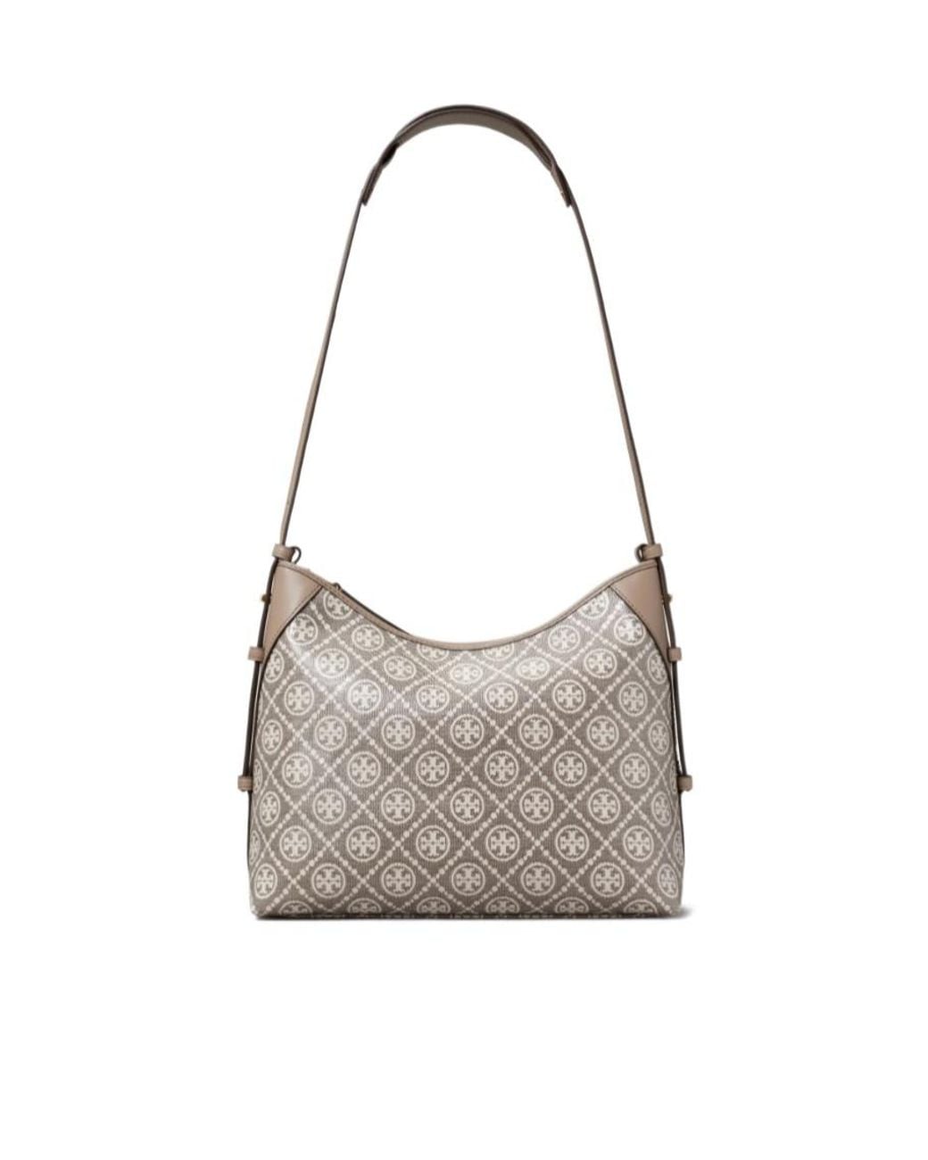 Tory Burch White T Monogram Jacquard Messenger Bag