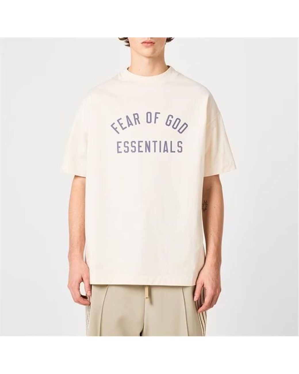 Fear Of God White Round-Neck Logo T-Shirt for men