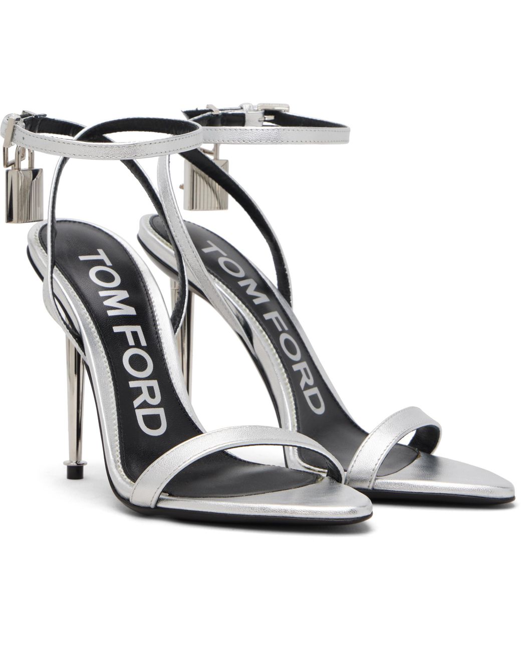 Tom Ford White Ankle-Strap Heeled Sandals